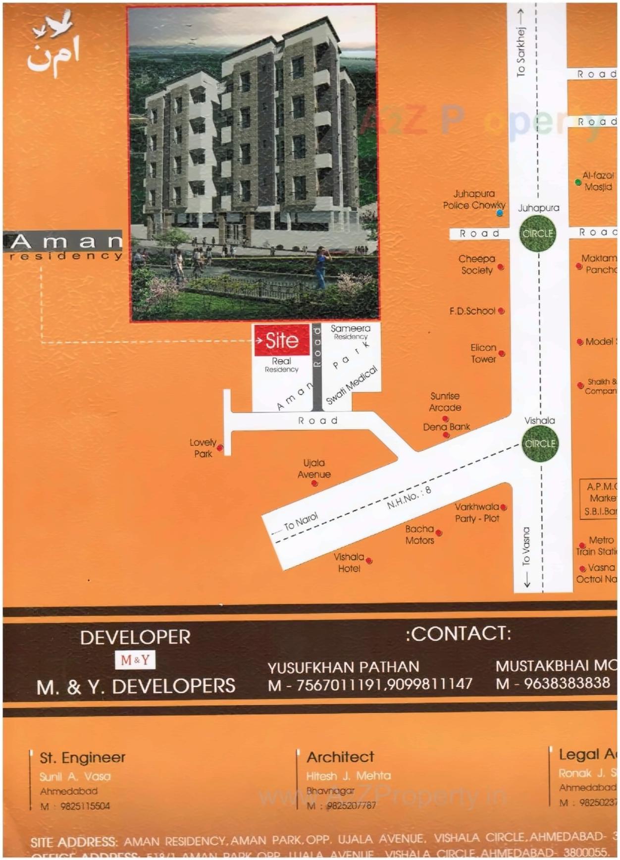  of real estate project Aman Residency located at Shahwadi, Ahmedabad, Gujarat