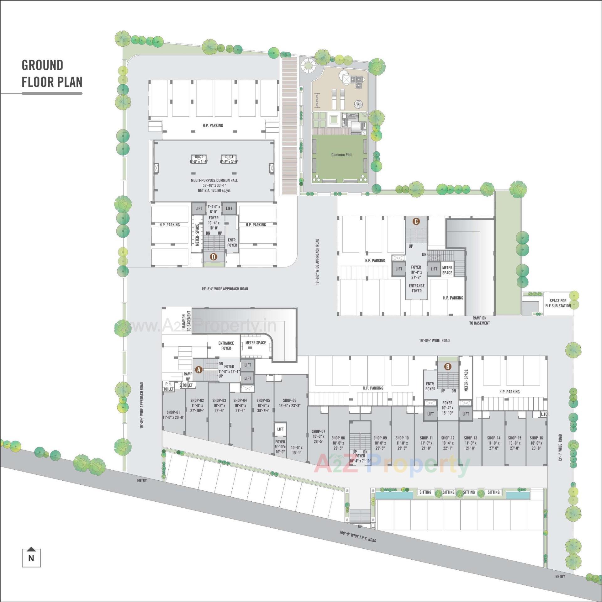 Layout of real estate project Aman Royal located at Vatva, Ahmedabad, Gujarat