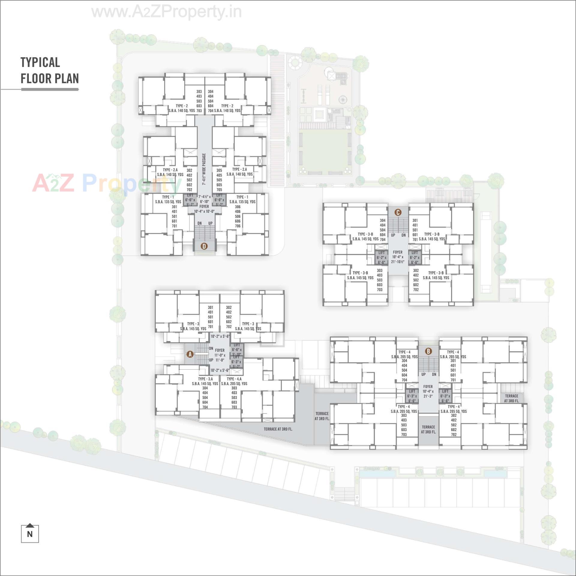 Layout of real estate project Aman Royal located at Vatva, Ahmedabad, Gujarat