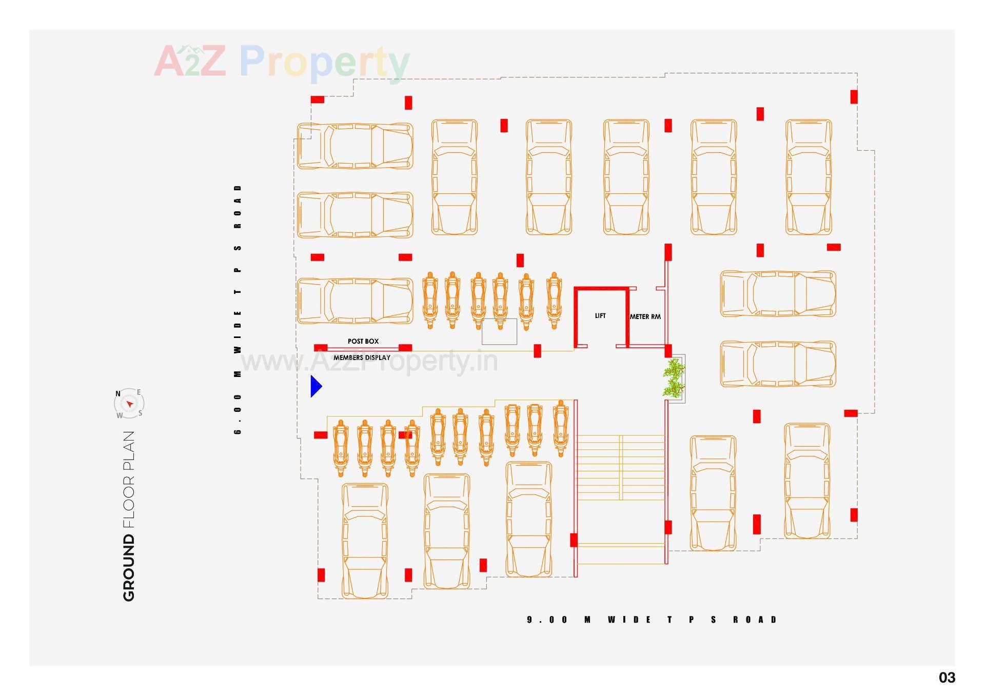 Layout of real estate project Amarjyot Apartments located at Paldi, Ahmedabad, Gujarat