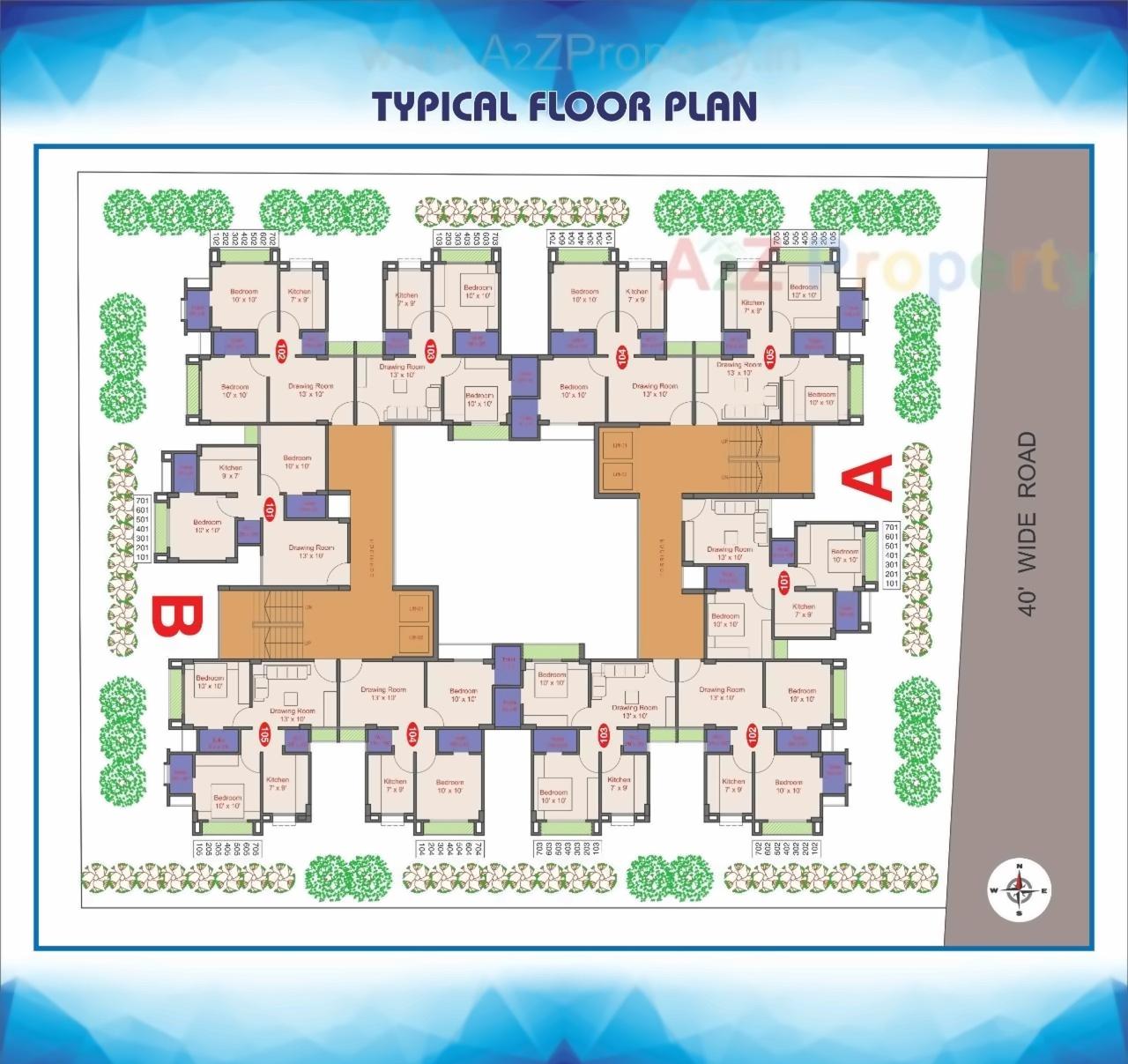 Layout of real estate project Amber located at Makarba, Ahmedabad, Gujarat