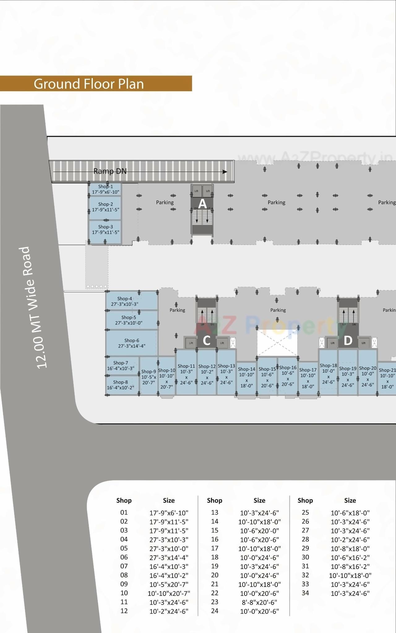 Layout of real estate project Amber Heights located at Vatva, Ahmedabad, Gujarat