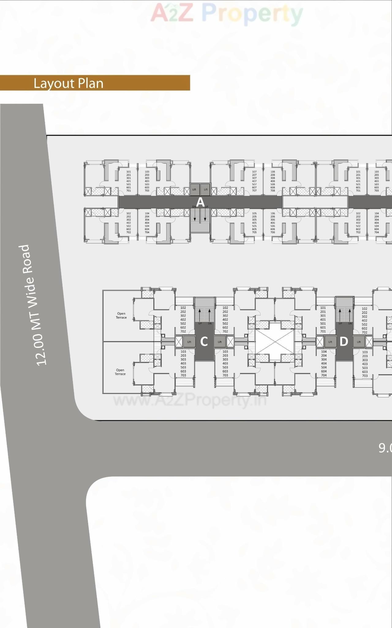 Layout of real estate project Amber Heights located at Vatva, Ahmedabad, Gujarat