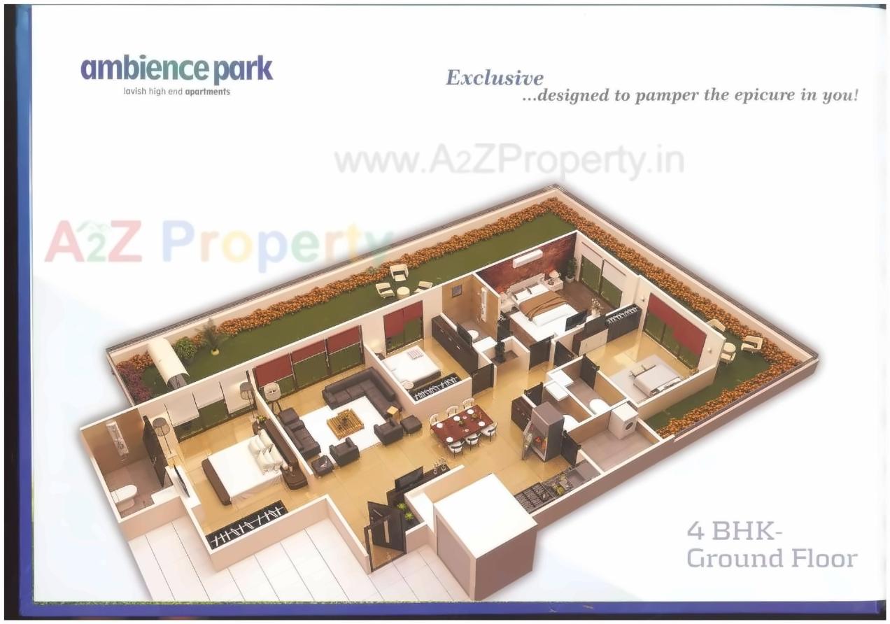 Layout of real estate project Ambience Park located at Kocharab, Ahmedabad, Gujarat