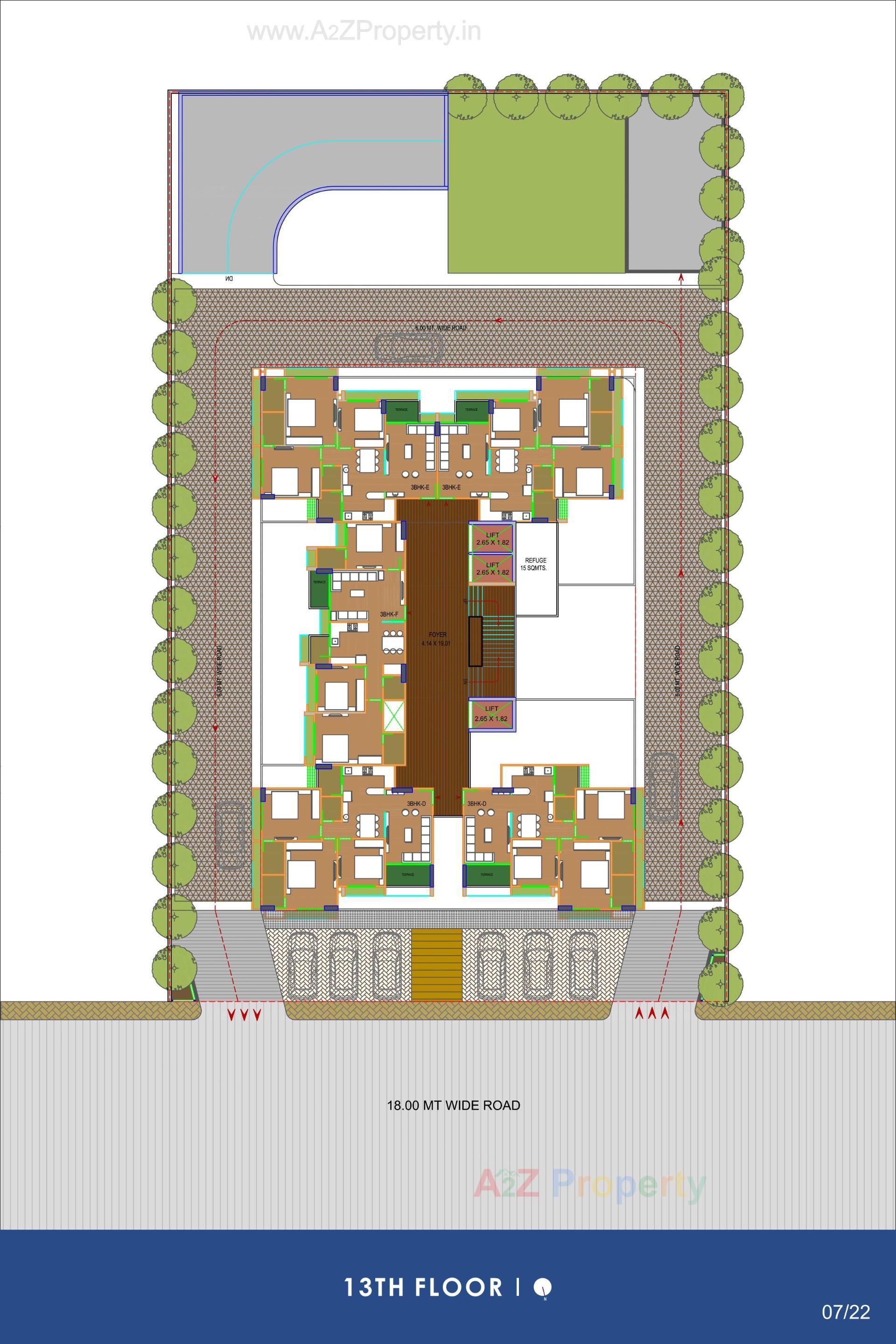 Layout of real estate project Ambli Heights located at Ambali, Ahmedabad, Gujarat