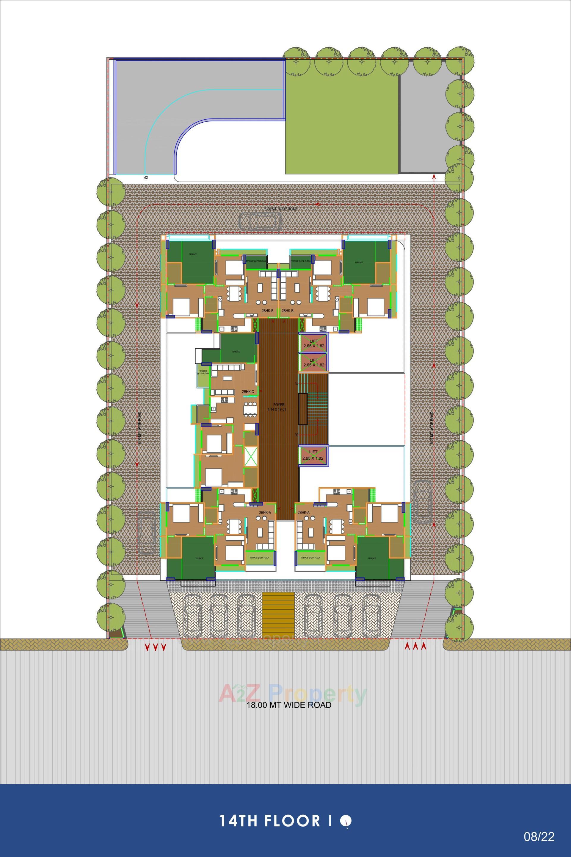 Layout of real estate project Ambli Heights located at Ambali, Ahmedabad, Gujarat