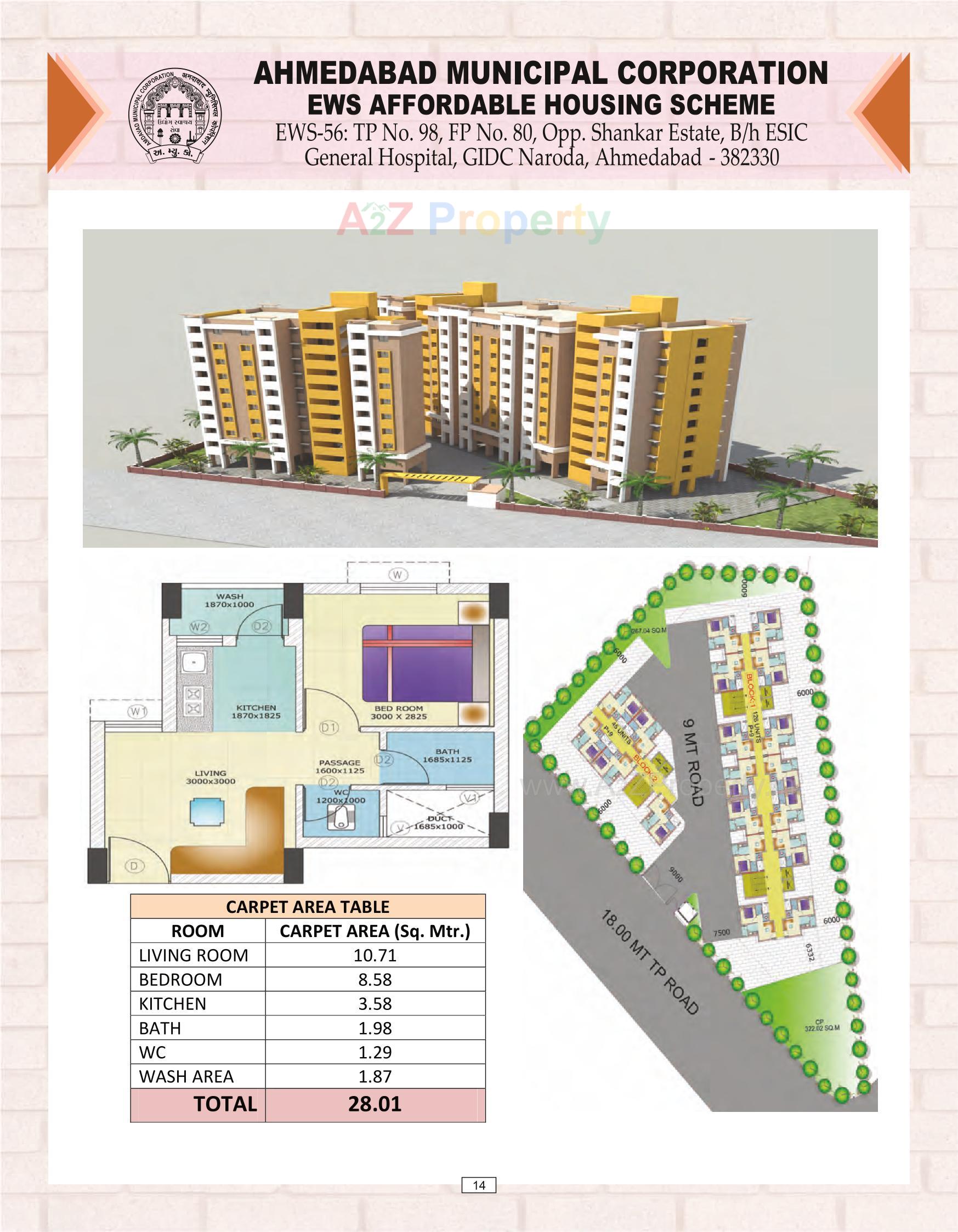 Layout of real estate project Amc Pahse 6 Ews located at Nikol, Ahmedabad, Gujarat