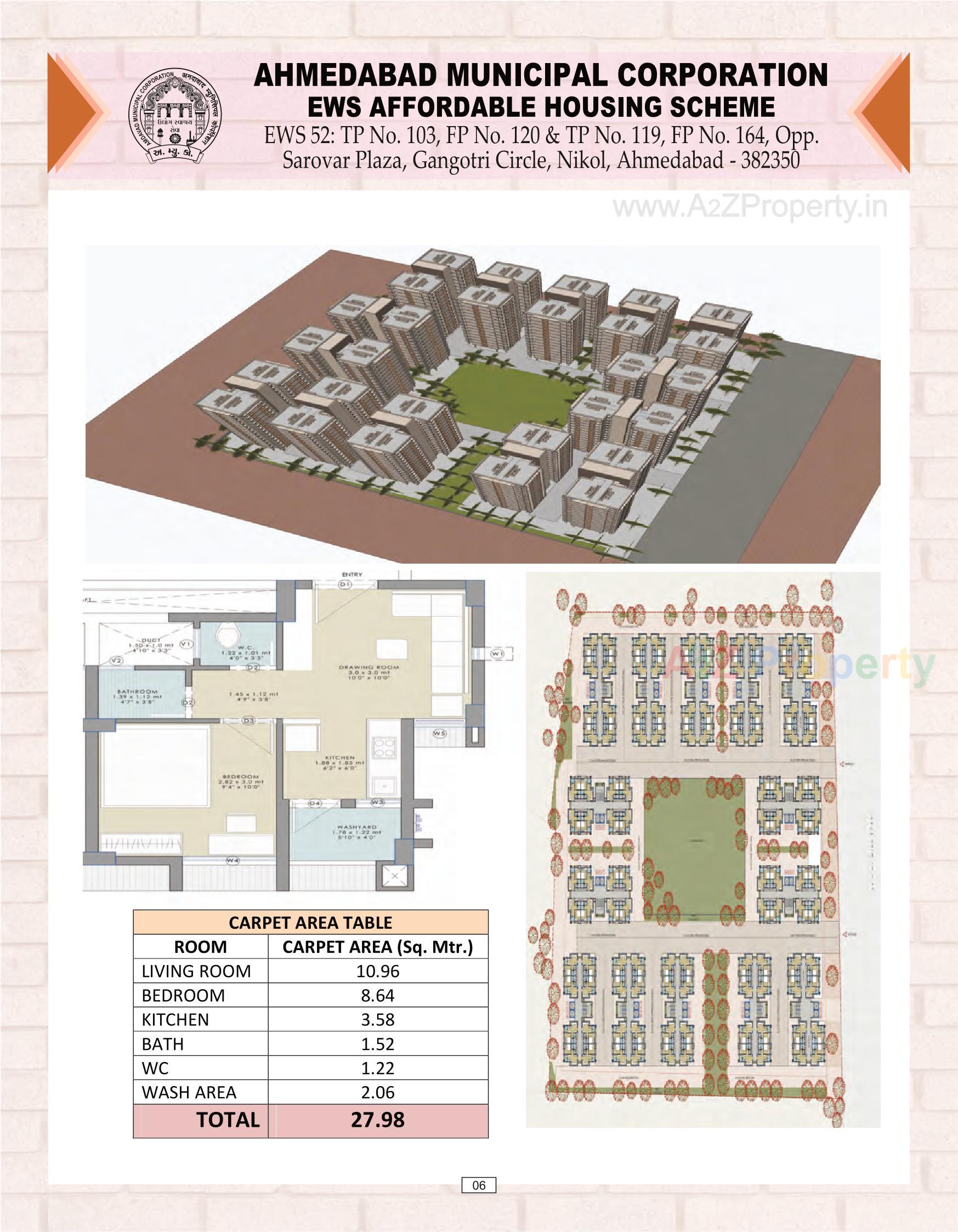 Layout of real estate project Amc 2 Ews located at Makarba, Ahmedabad, Gujarat