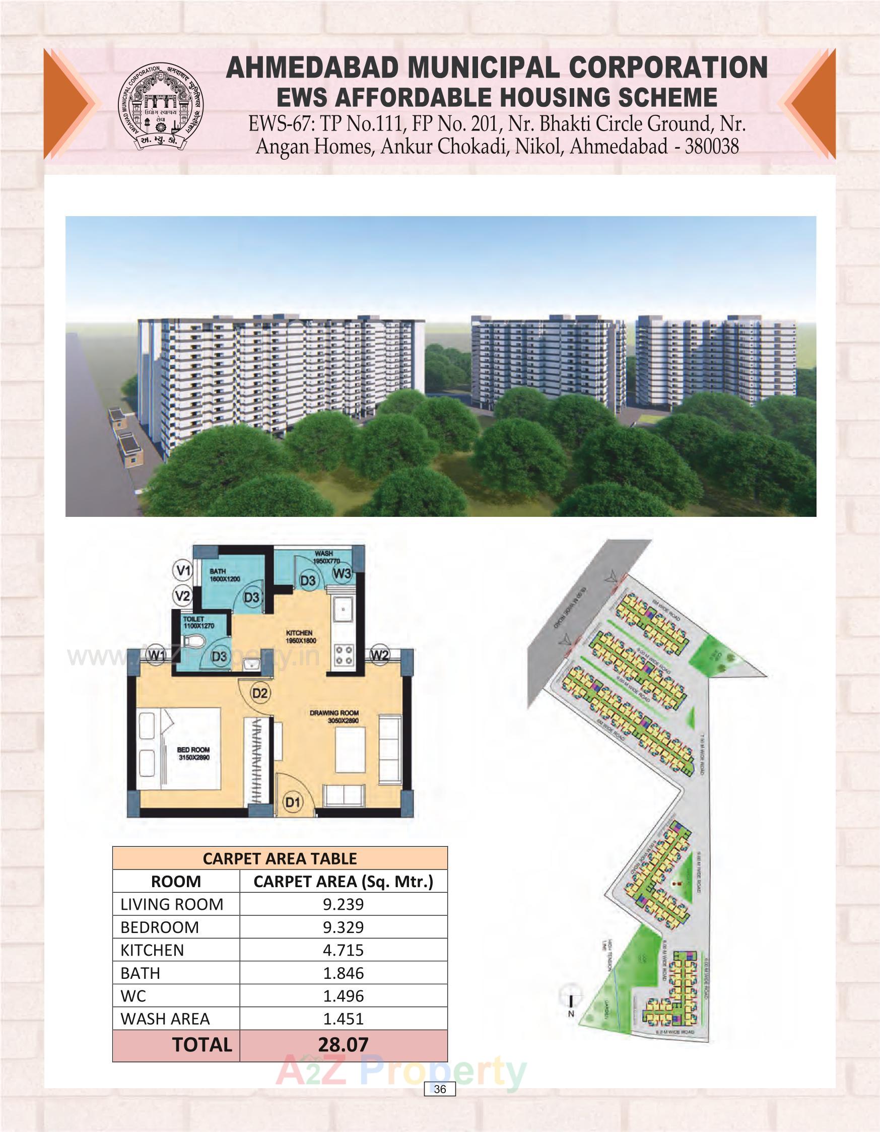 Layout of real estate project Amc  Ews located at Nikol, Ahmedabad, Gujarat
