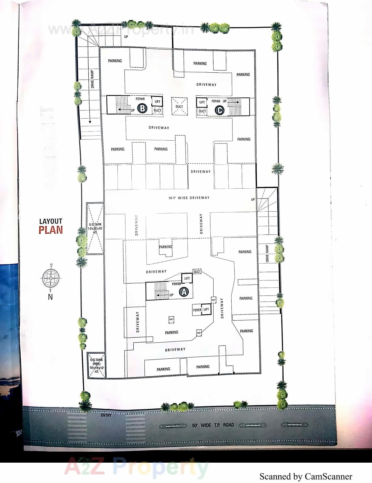 Layout of real estate project Amimangal located at Tragad, Ahmedabad, Gujarat