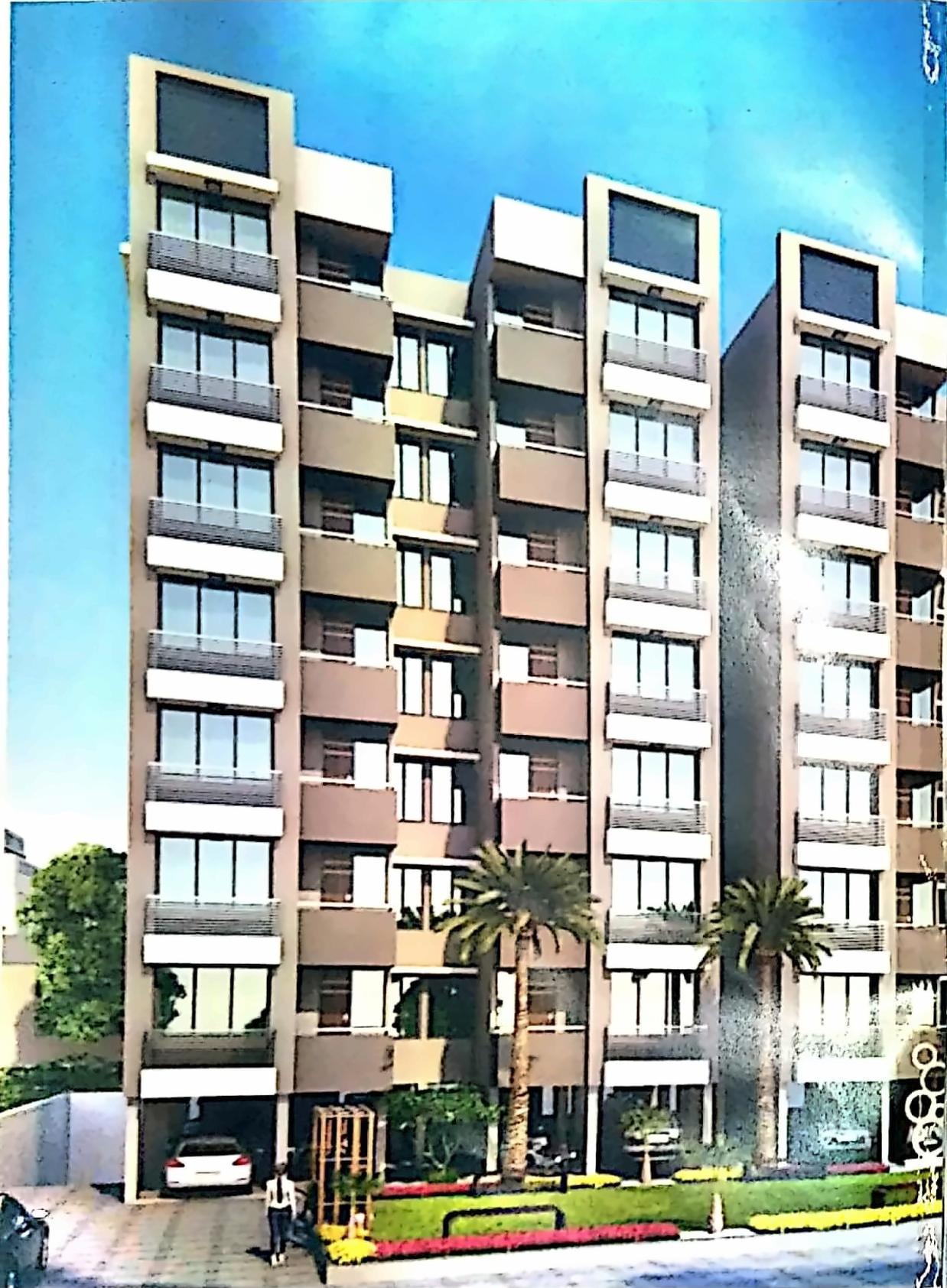 3D Elevation of real estate project Amimangal located at Tragad, Ahmedabad, Gujarat