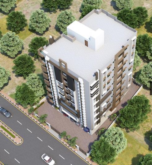 3D Elevation of real estate project Amita Apartment located at Paldi, Ahmedabad, Gujarat