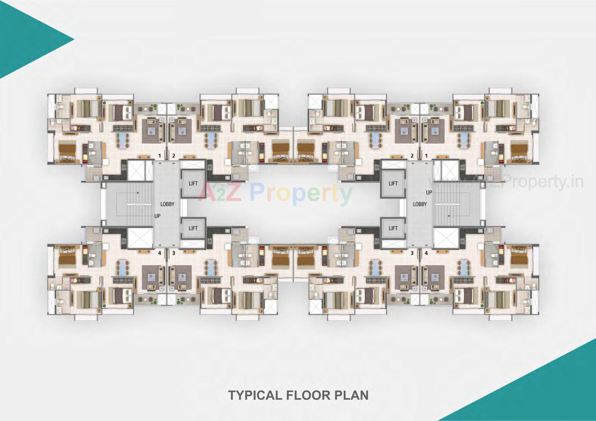 Layout of real estate project Amogha located at Khodiyar, Ahmedabad, Gujarat