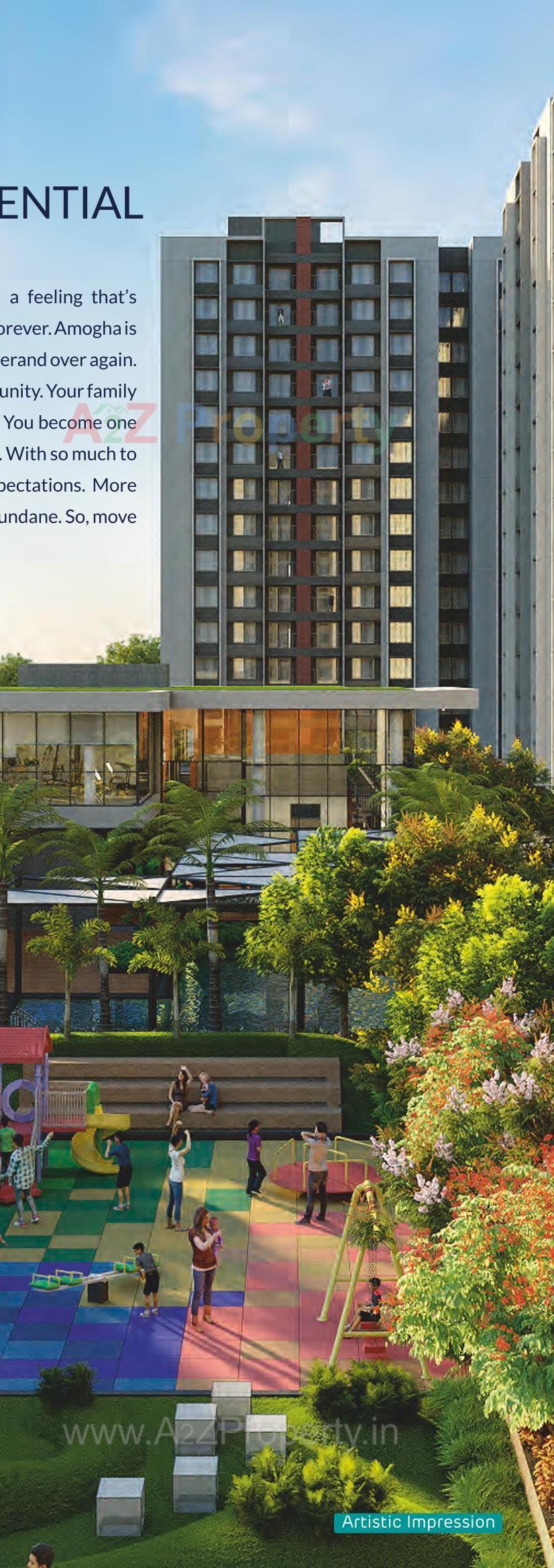 3D Elevation of real estate project Amogha located at Khodiyar, Ahmedabad, Gujarat