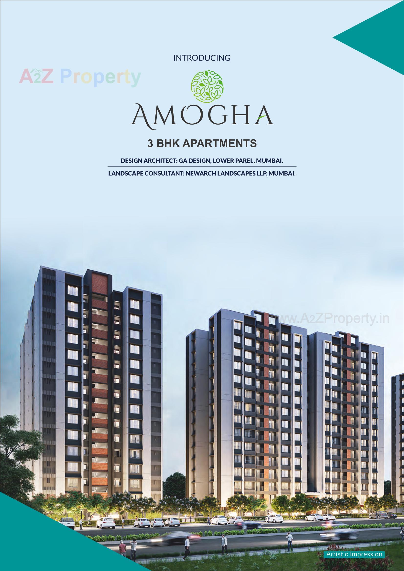 3D Elevation of real estate project Amogha located at Khodiyar, Ahmedabad, Gujarat