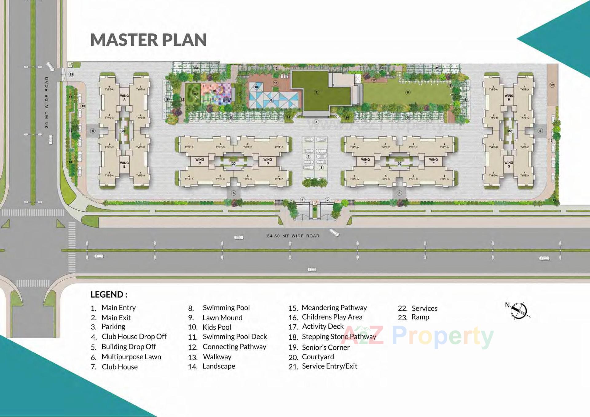Layout of real estate project Amogha located at Khodiyar, Ahmedabad, Gujarat