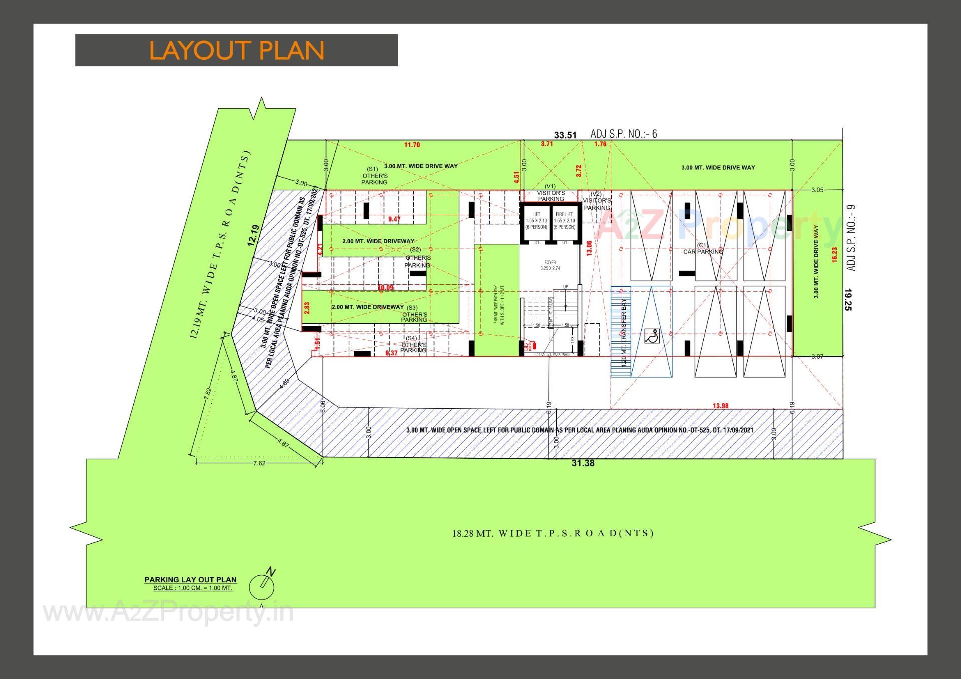 Layout of real estate project Amor Elite located at Paldi, Ahmedabad, Gujarat