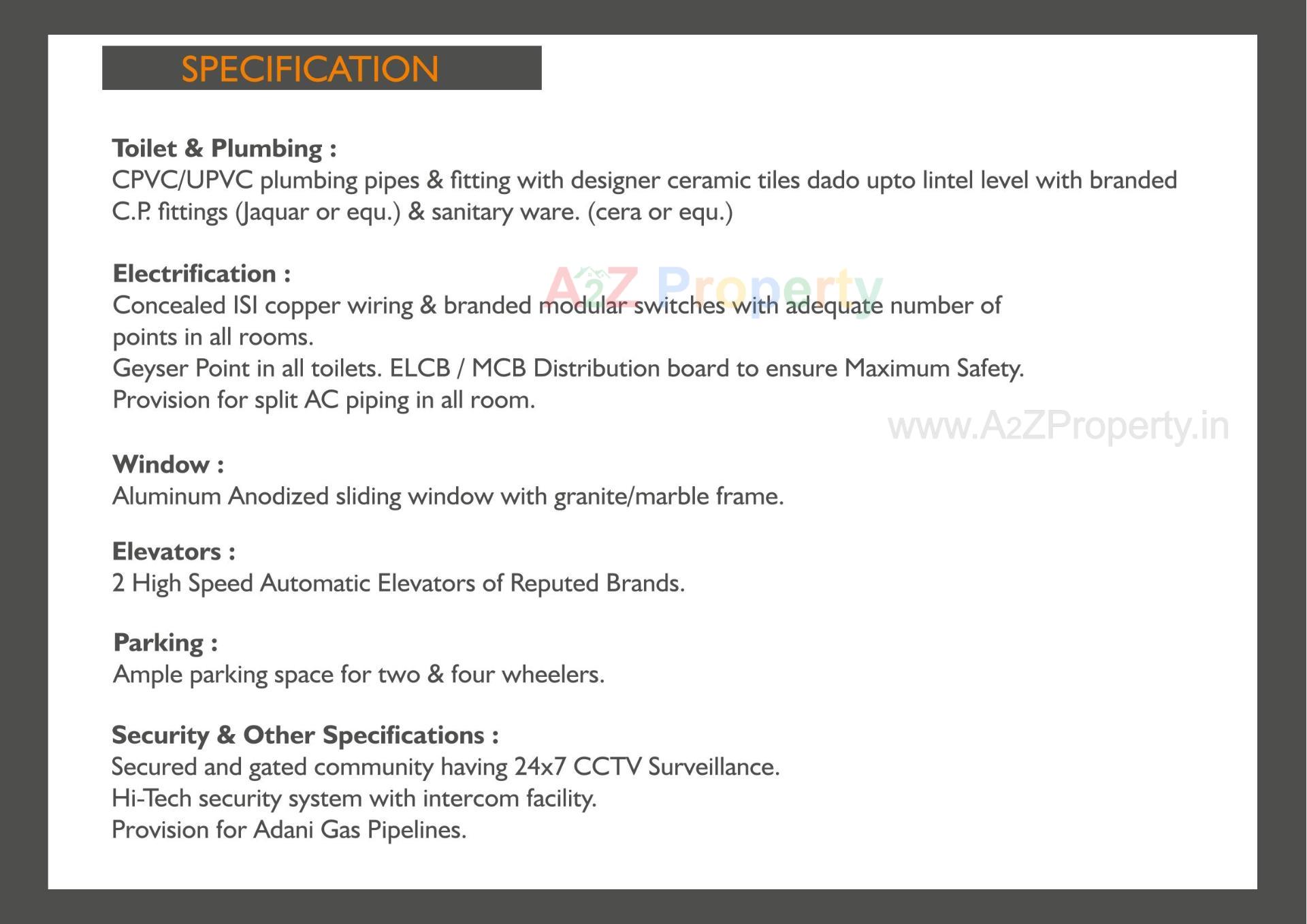  of real estate project Amor Elite located at Paldi, Ahmedabad, Gujarat