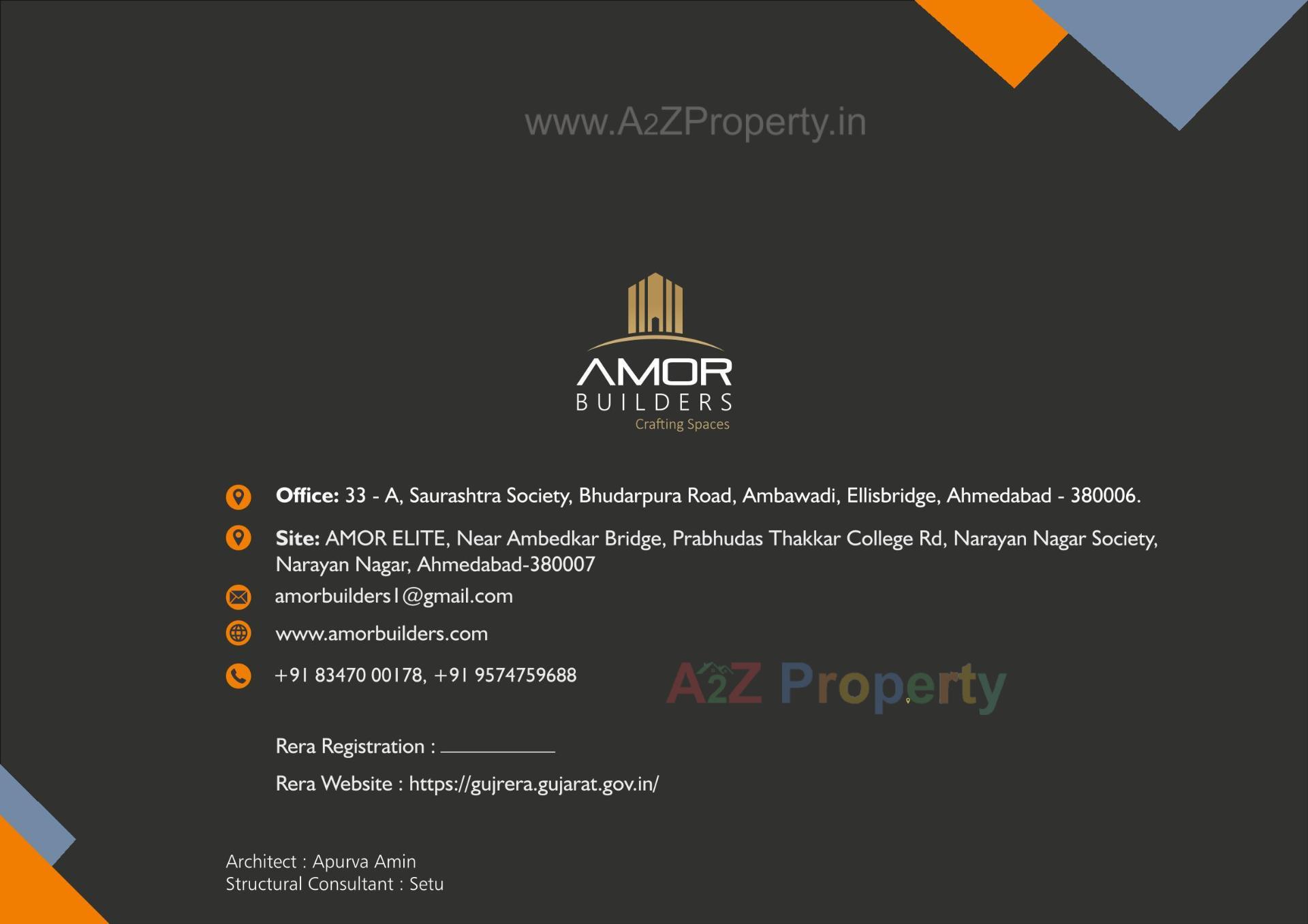  of real estate project Amor Elite located at Paldi, Ahmedabad, Gujarat