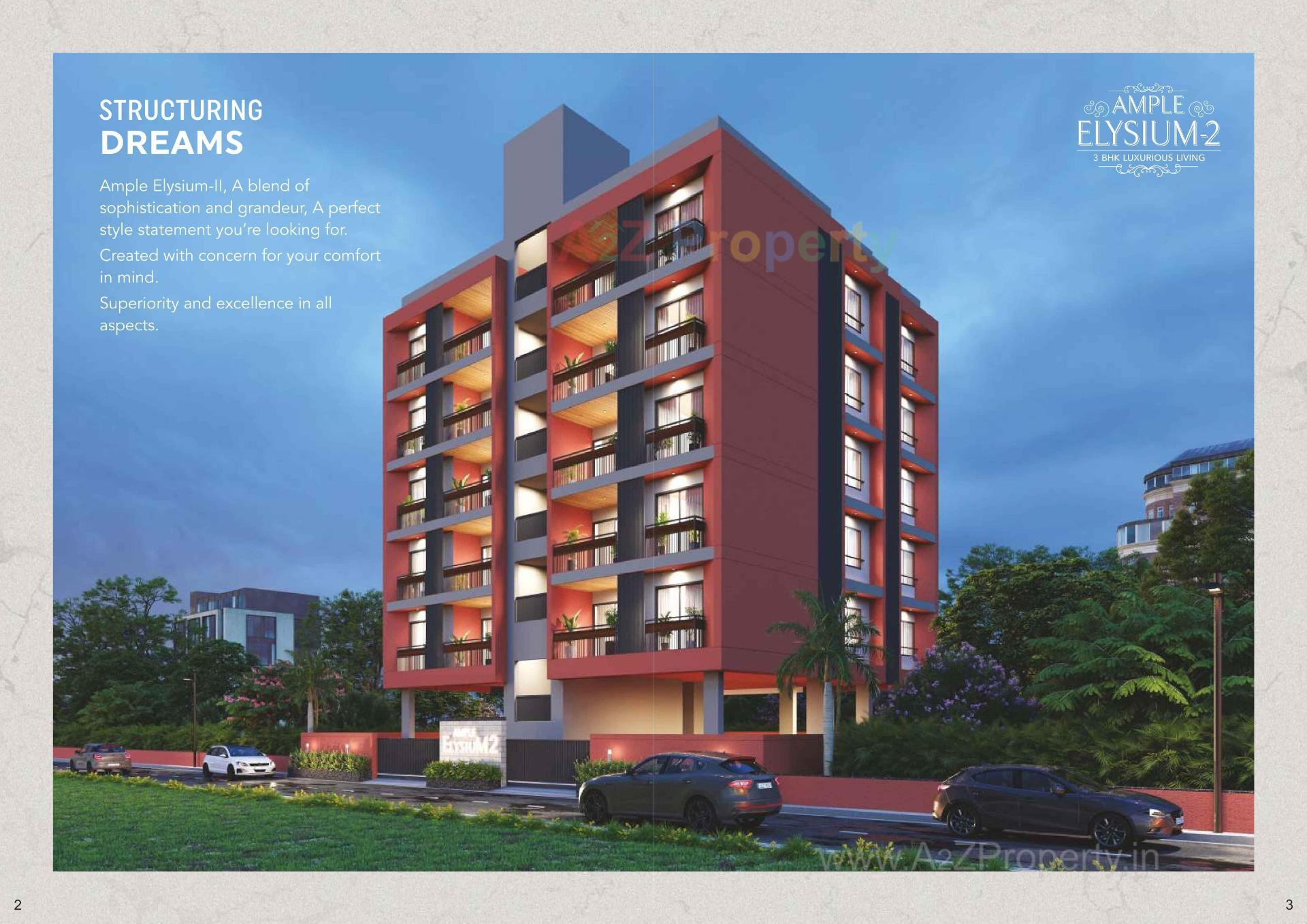 3D Elevation of real estate project Ample Elysium located at Rajpur, Ahmedabad, Gujarat
