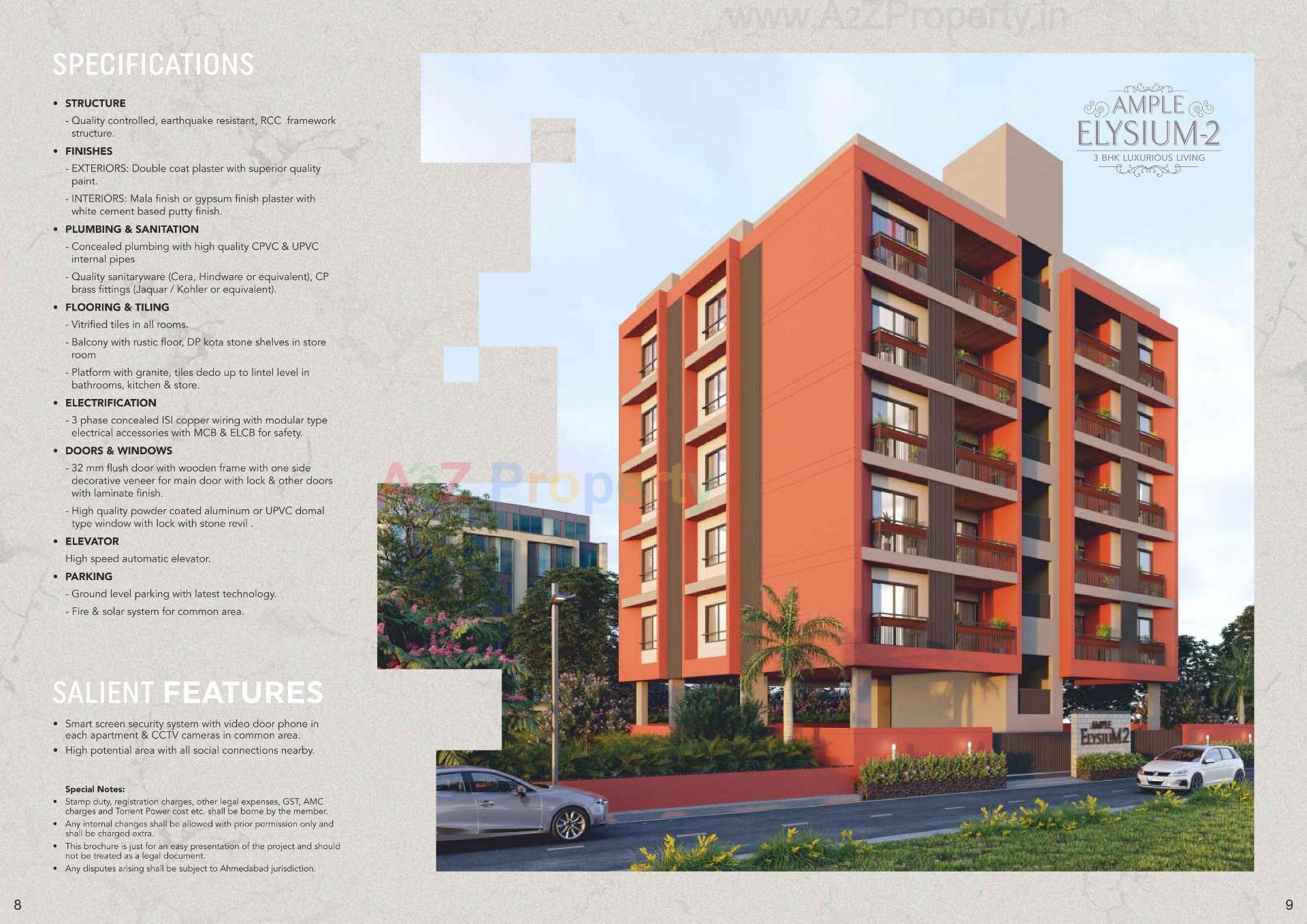 3D Elevation of real estate project Ample Elysium located at Rajpur, Ahmedabad, Gujarat