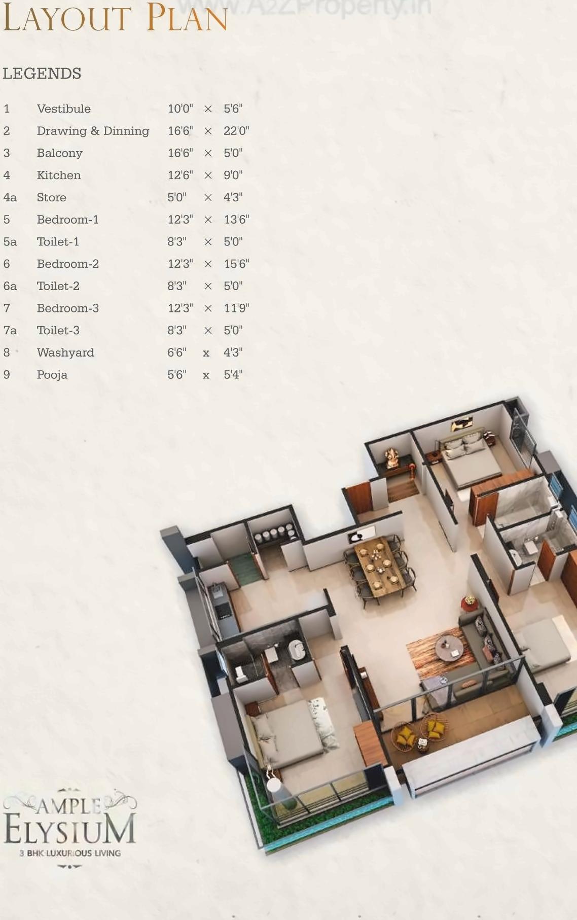 Layout of real estate project Ample Elysium located at Rajpur-hirpur, Ahmedabad, Gujarat