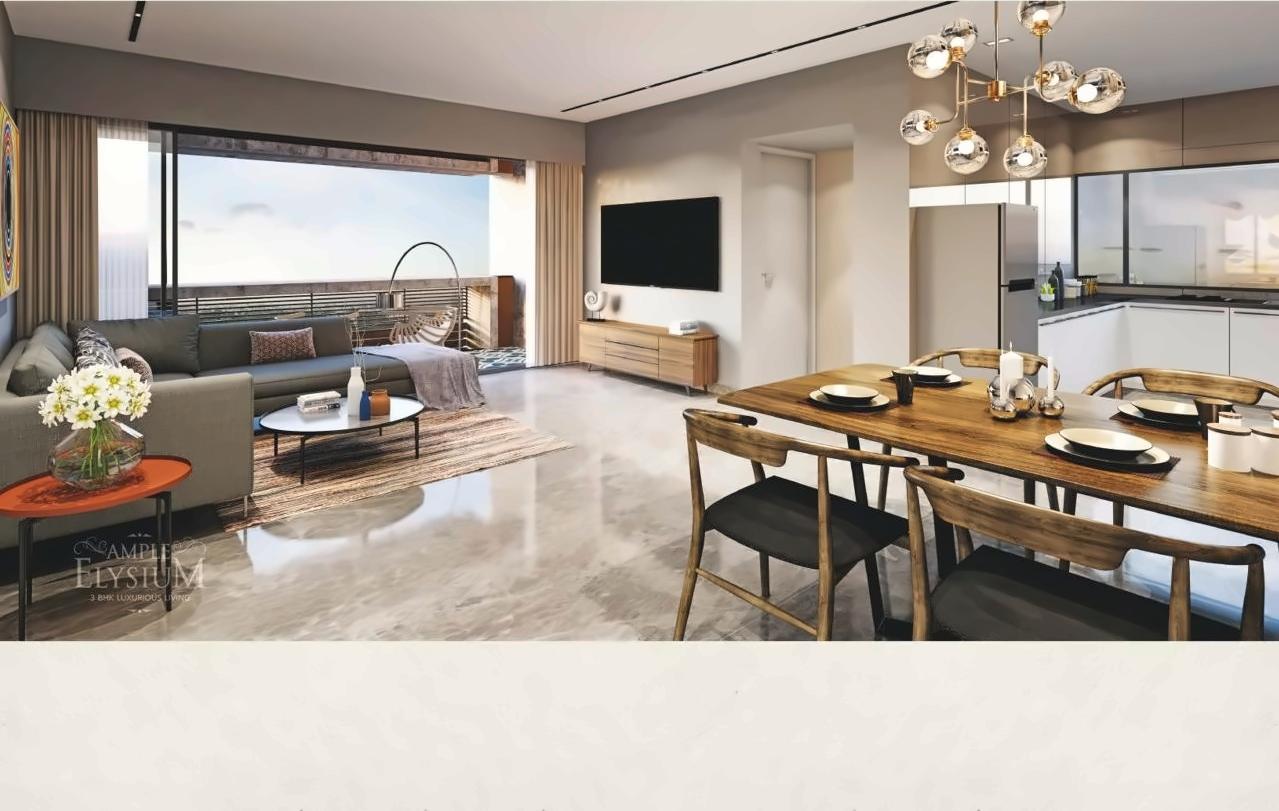 3D Elevation of real estate project Ample Elysium located at Rajpur-hirpur, Ahmedabad, Gujarat