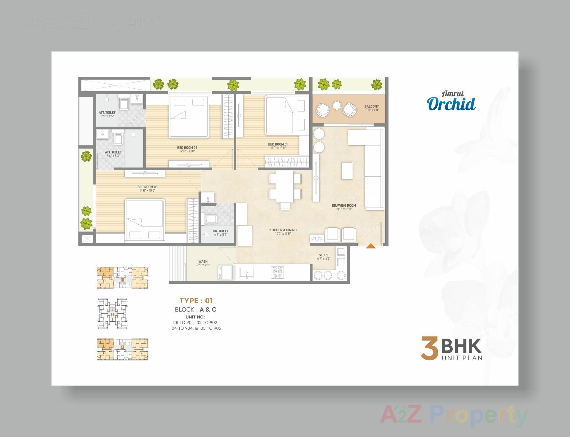 Layout of real estate project Amrut Orchid located at Chandkheda, Ahmedabad, Gujarat