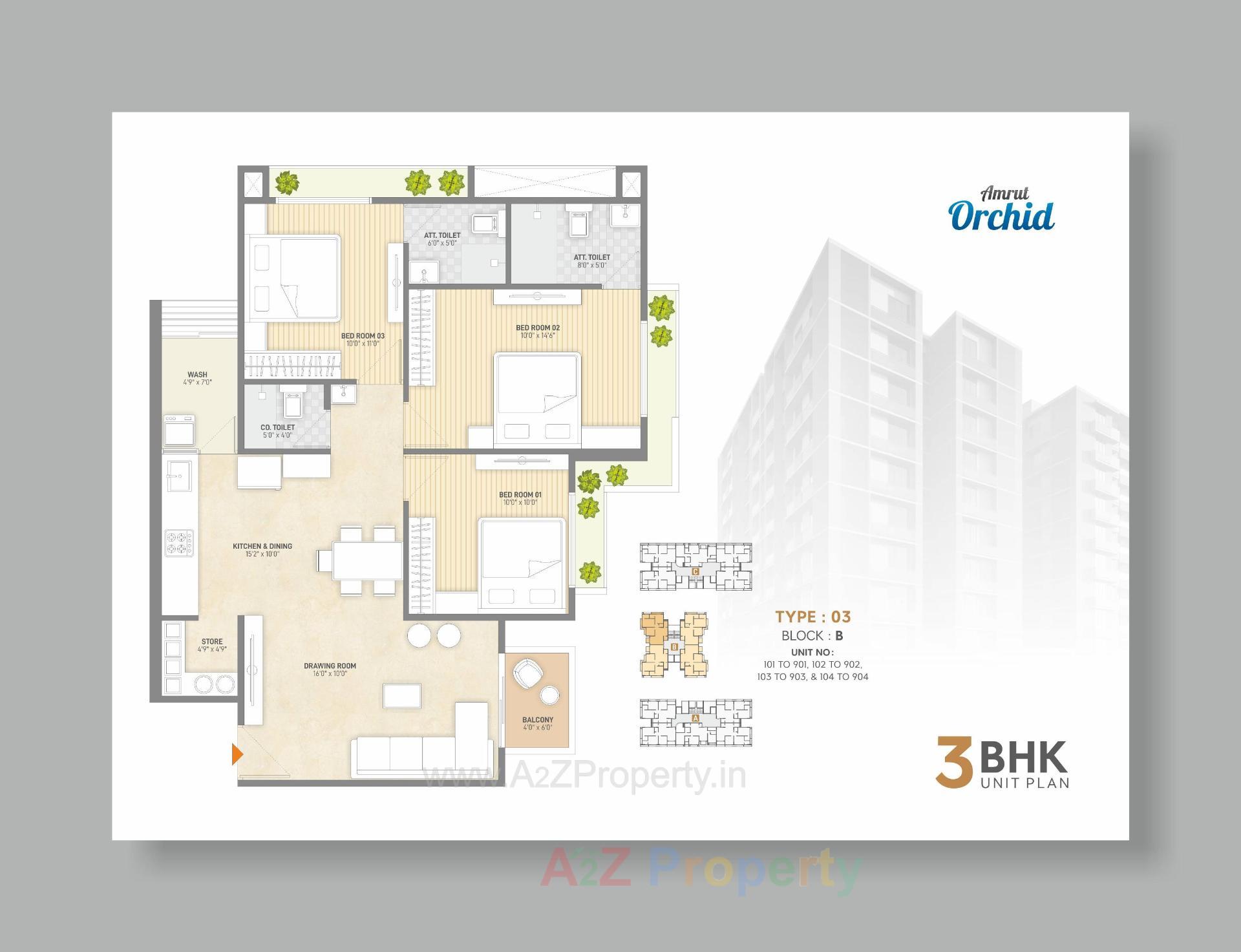 Layout of real estate project Amrut Orchid located at Chandkheda, Ahmedabad, Gujarat