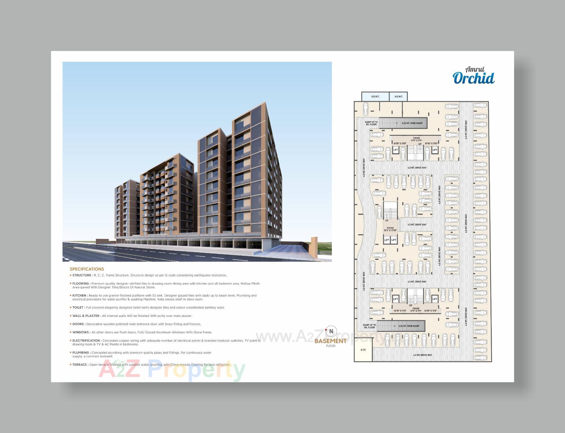 Layout of real estate project Amrut Orchid located at Chandkheda, Ahmedabad, Gujarat