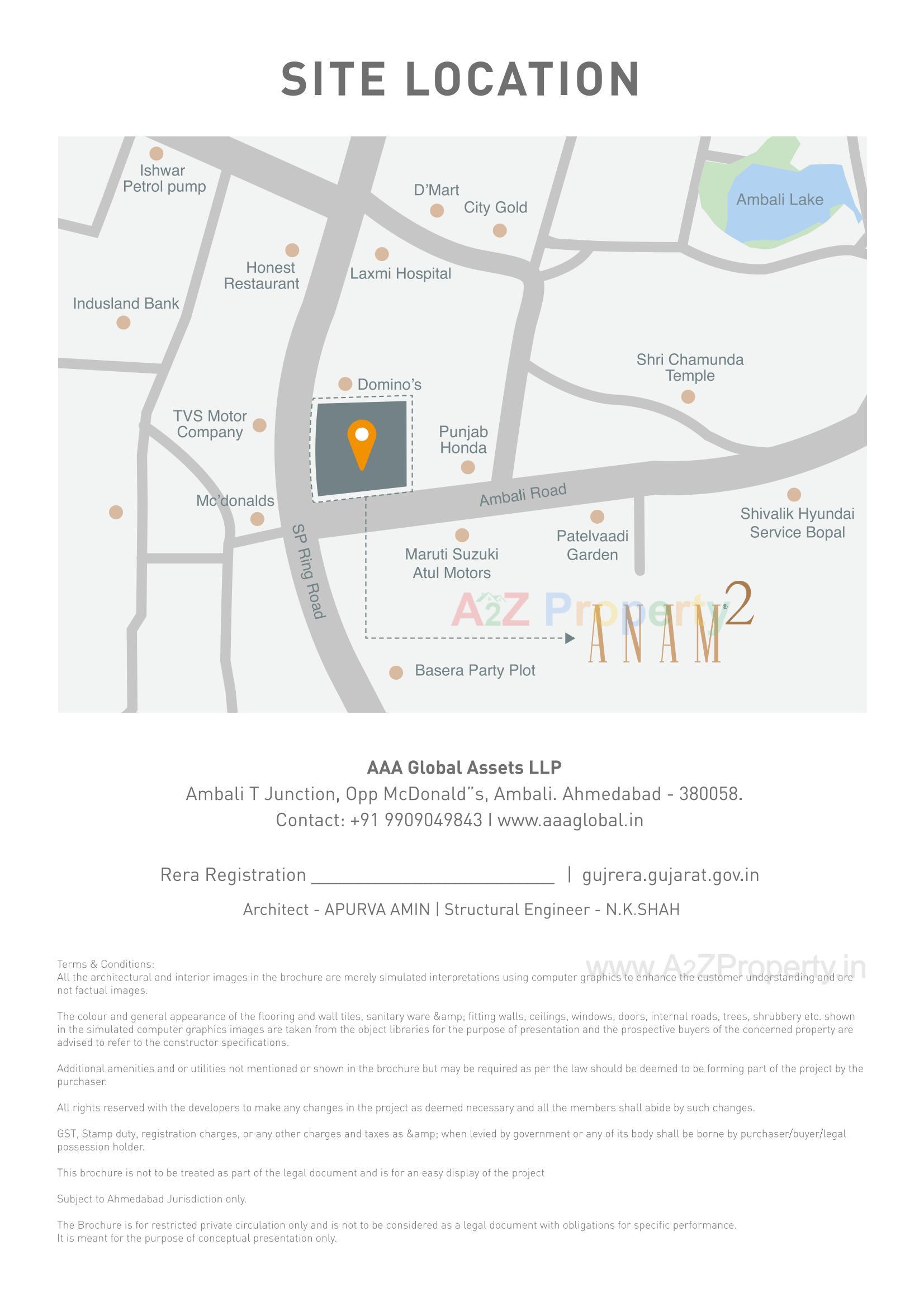  of real estate project Anam located at Ambali, Ahmedabad, Gujarat