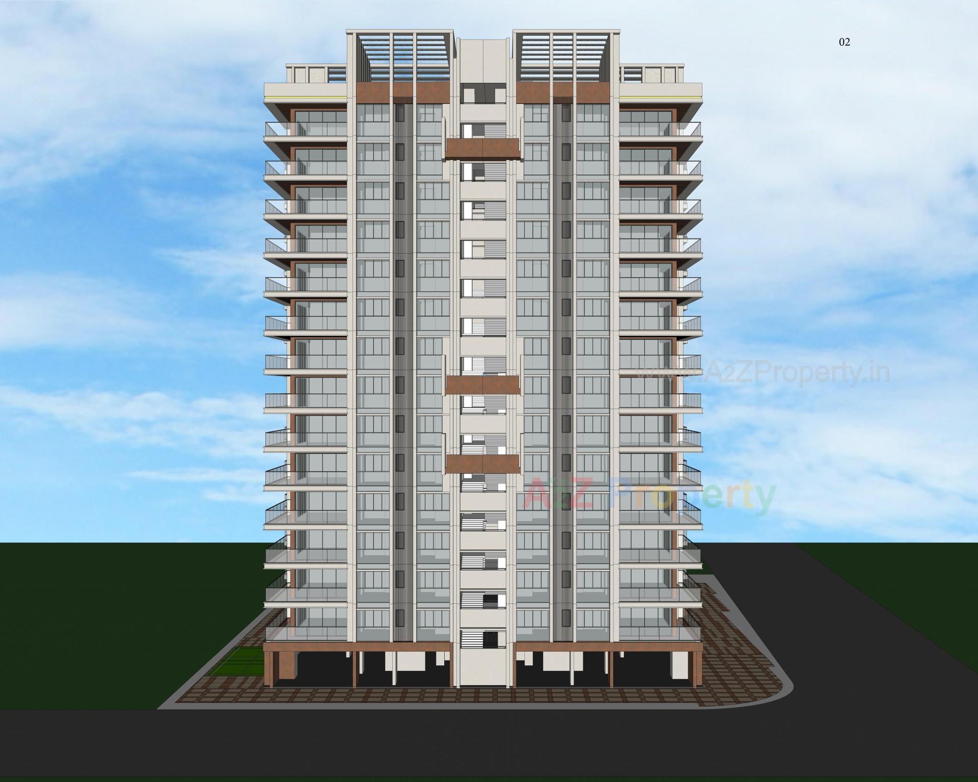 3D Elevation of real estate project Anamaya located at Hebatpur, Ahmedabad, Gujarat