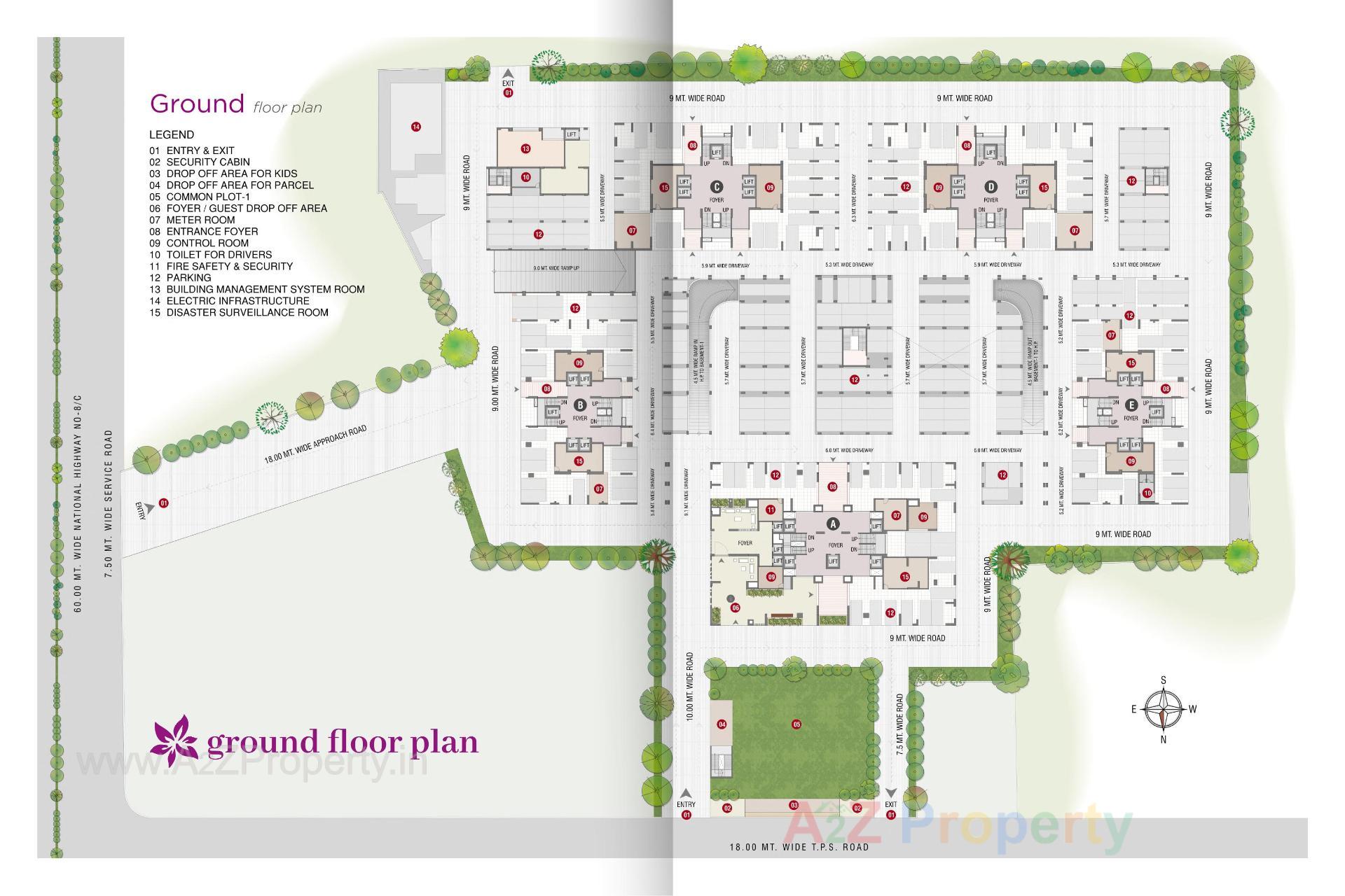 Layout of real estate project Anamika High Point located at Bodakdev, Ahmedabad, Gujarat