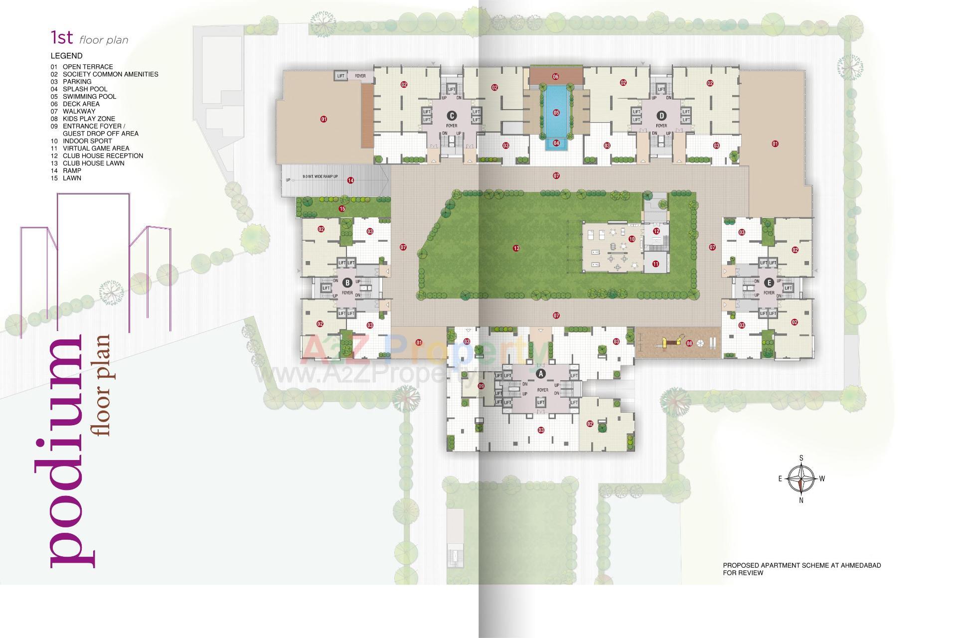 Layout of real estate project Anamika High Point located at Bodakdev, Ahmedabad, Gujarat
