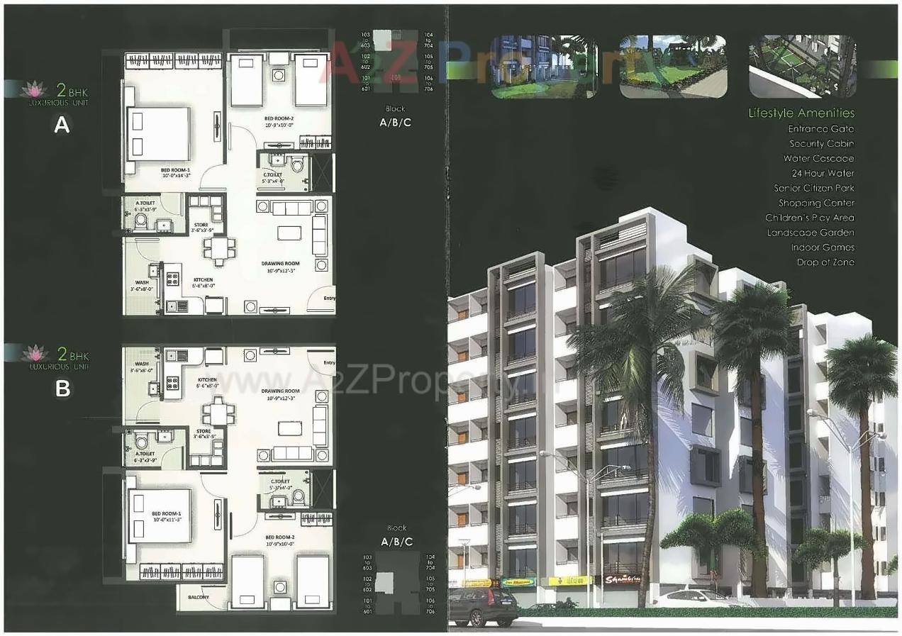 Layout of real estate project Anand Appartment located at Hathijan, Ahmedabad, Gujarat