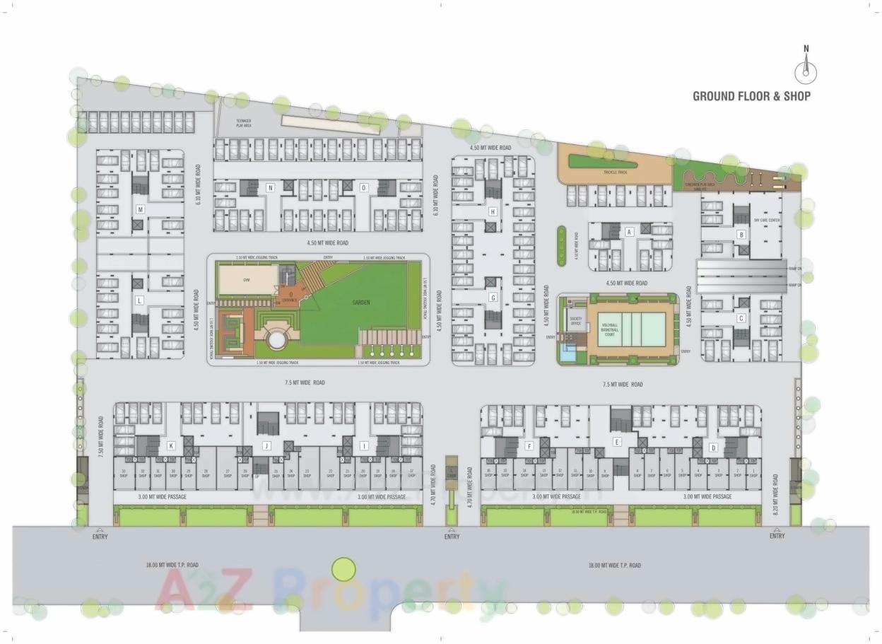 Layout of real estate project Anand Ilyf located at Tragad, Ahmedabad, Gujarat