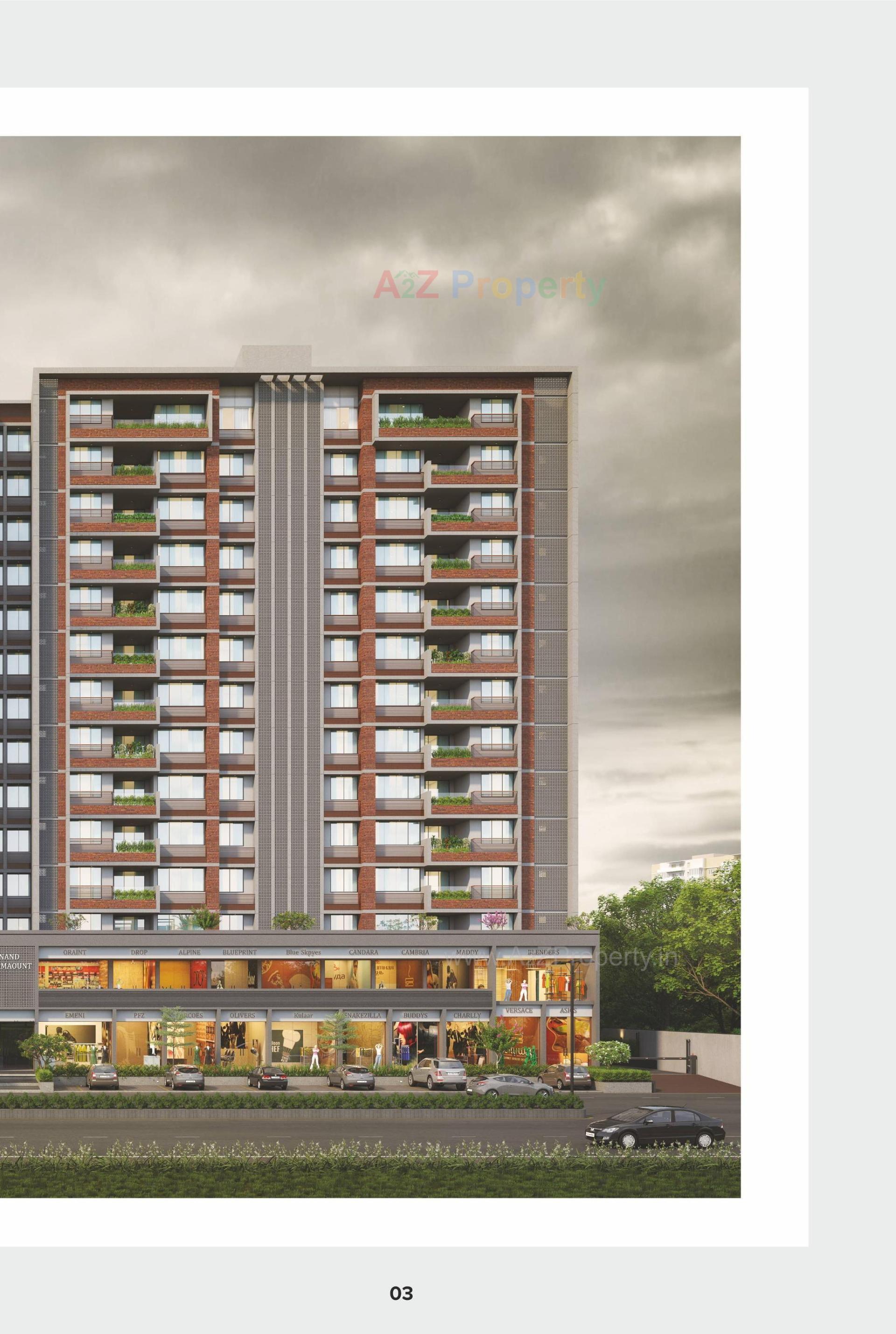 3D Elevation of real estate project Anand Paramount located at Motera, Ahmedabad, Gujarat