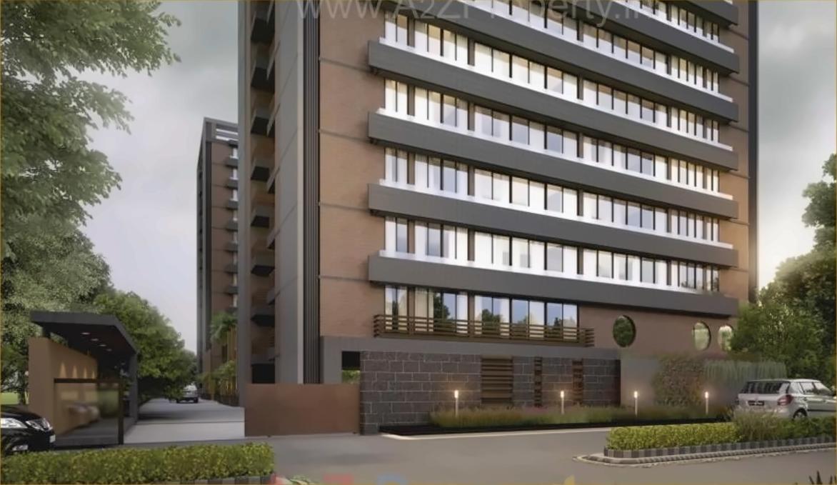 3D Elevation of real estate project Anand Sapphire located at Gota, Ahmedabad, Gujarat