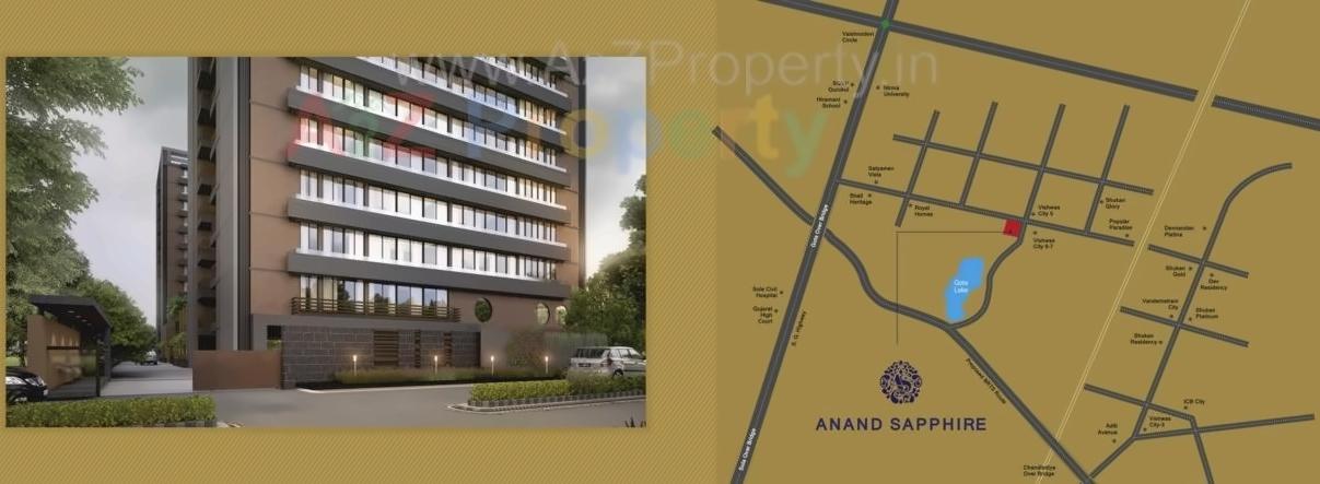  of real estate project Anand Sapphire located at Gota, Ahmedabad, Gujarat