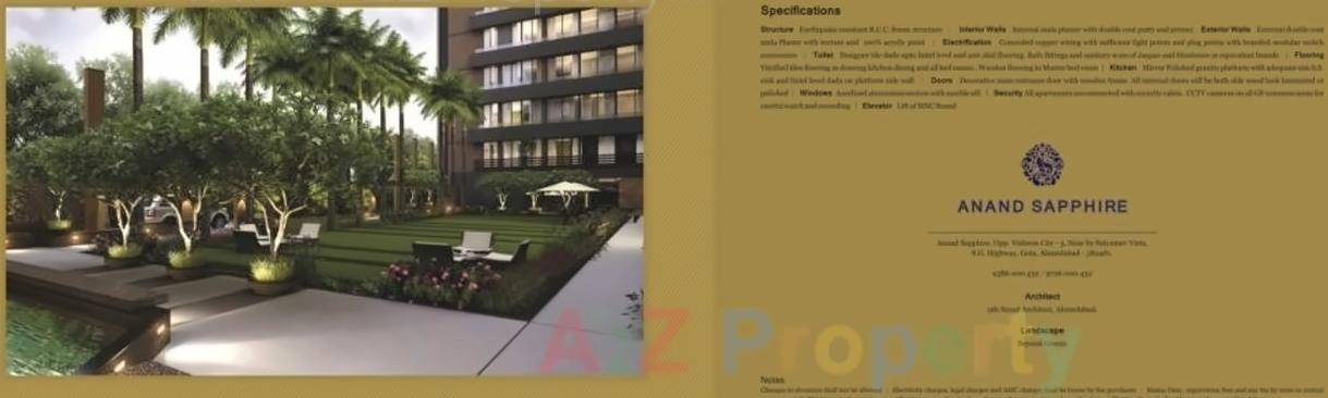  of real estate project Anand Sapphire located at Gota, Ahmedabad, Gujarat