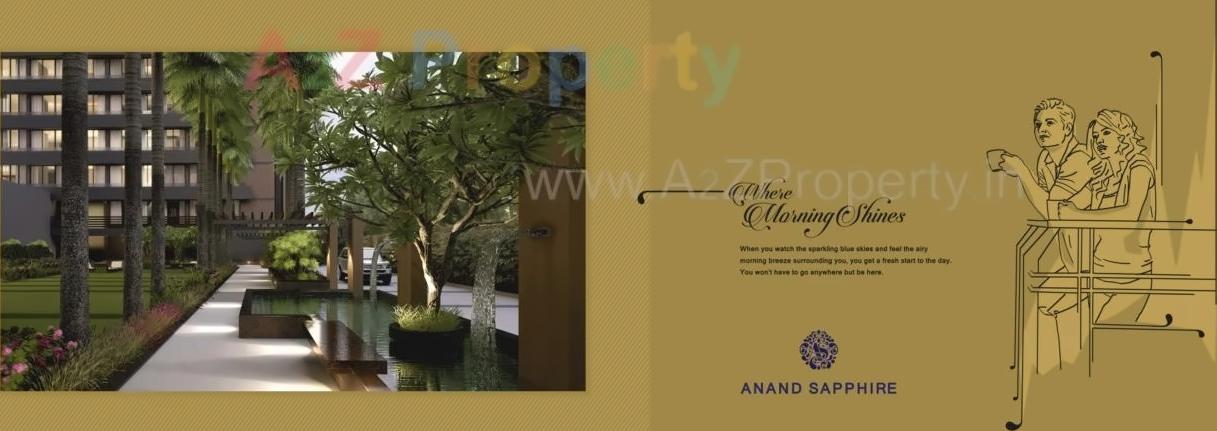 3D Elevation of real estate project Anand Sapphire located at Gota, Ahmedabad, Gujarat