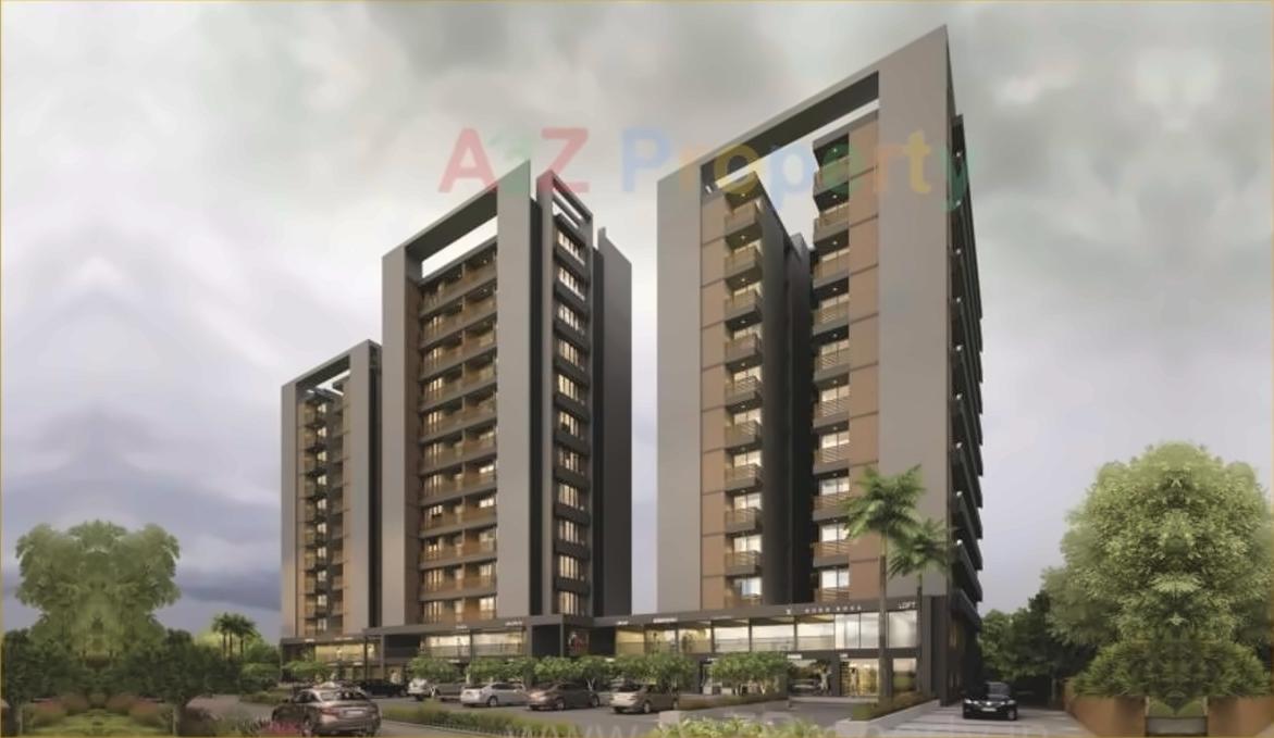 3D Elevation of real estate project Anand Sapphire located at Gota, Ahmedabad, Gujarat