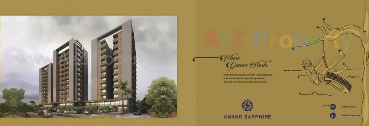 3D Elevation of real estate project Anand Sapphire located at Gota, Ahmedabad, Gujarat