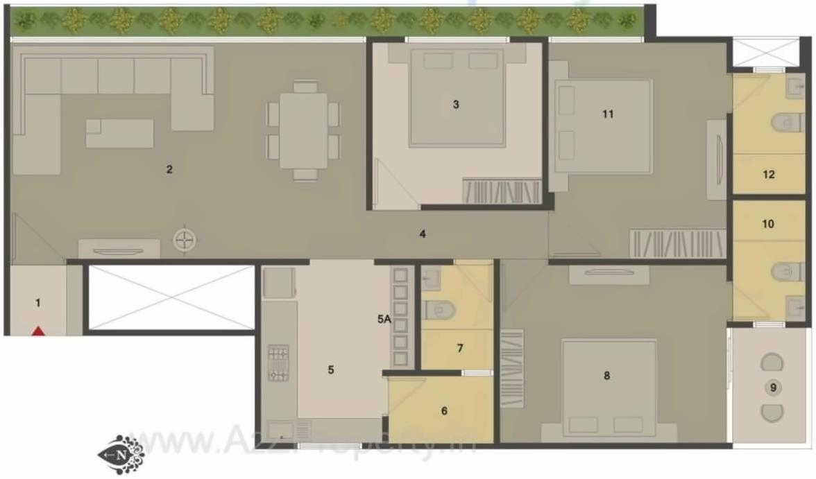 Layout of real estate project Anand Sapphire located at Gota, Ahmedabad, Gujarat