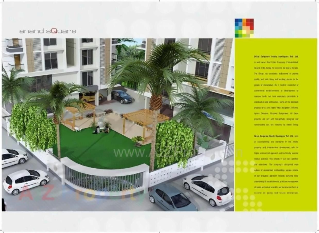 3D Elevation of real estate project Anand Square located at Tragad, Ahmedabad, Gujarat