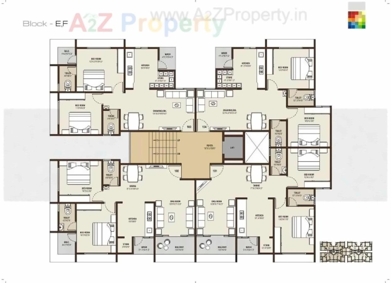 Layout of real estate project Anand Square located at Tragad, Ahmedabad, Gujarat