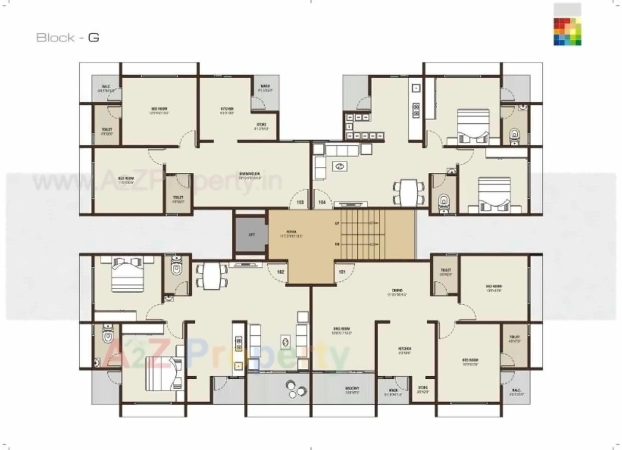 Layout of real estate project Anand Square located at Tragad, Ahmedabad, Gujarat