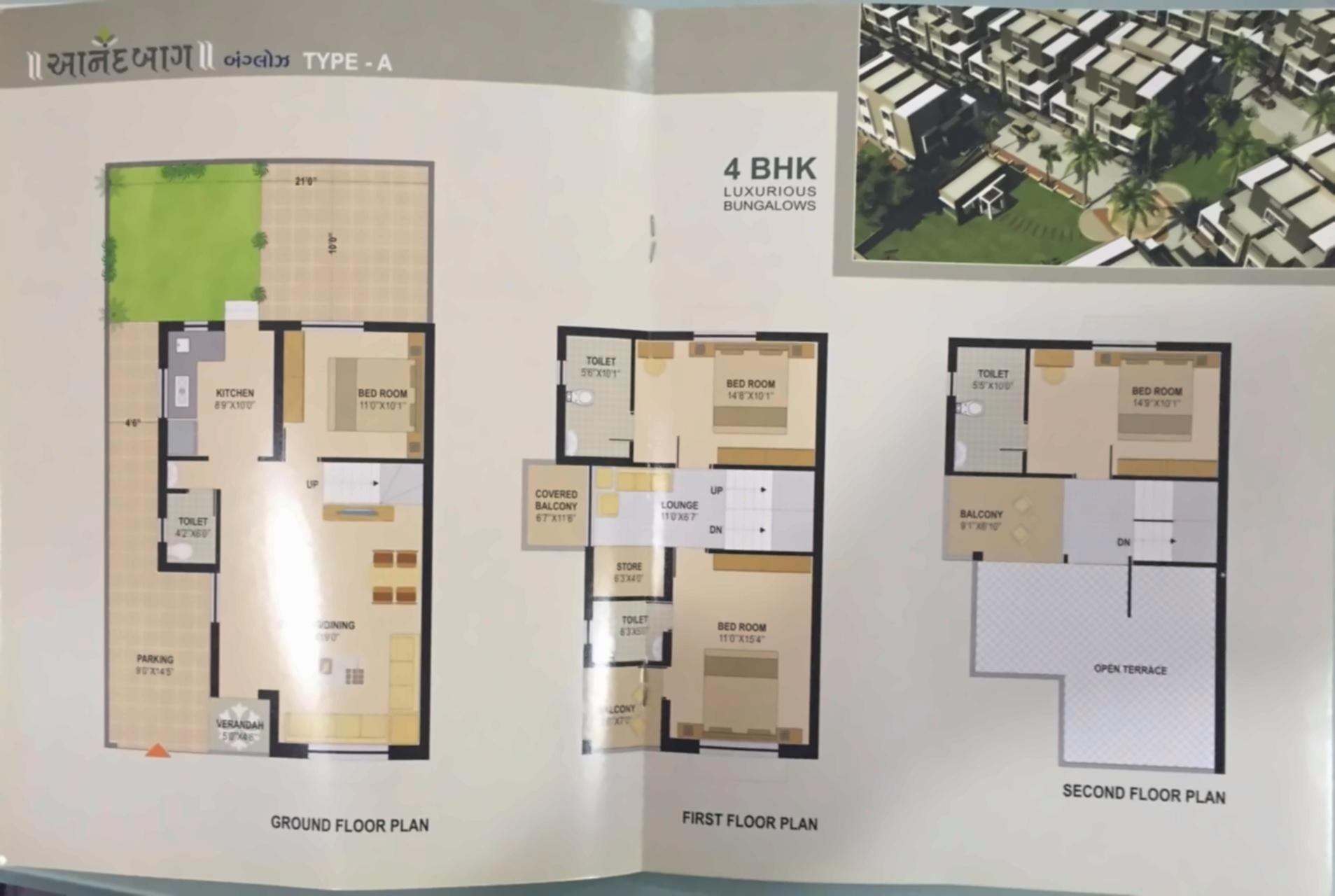 Layout of real estate project Anandbaug located at Vastral, Ahmedabad, Gujarat