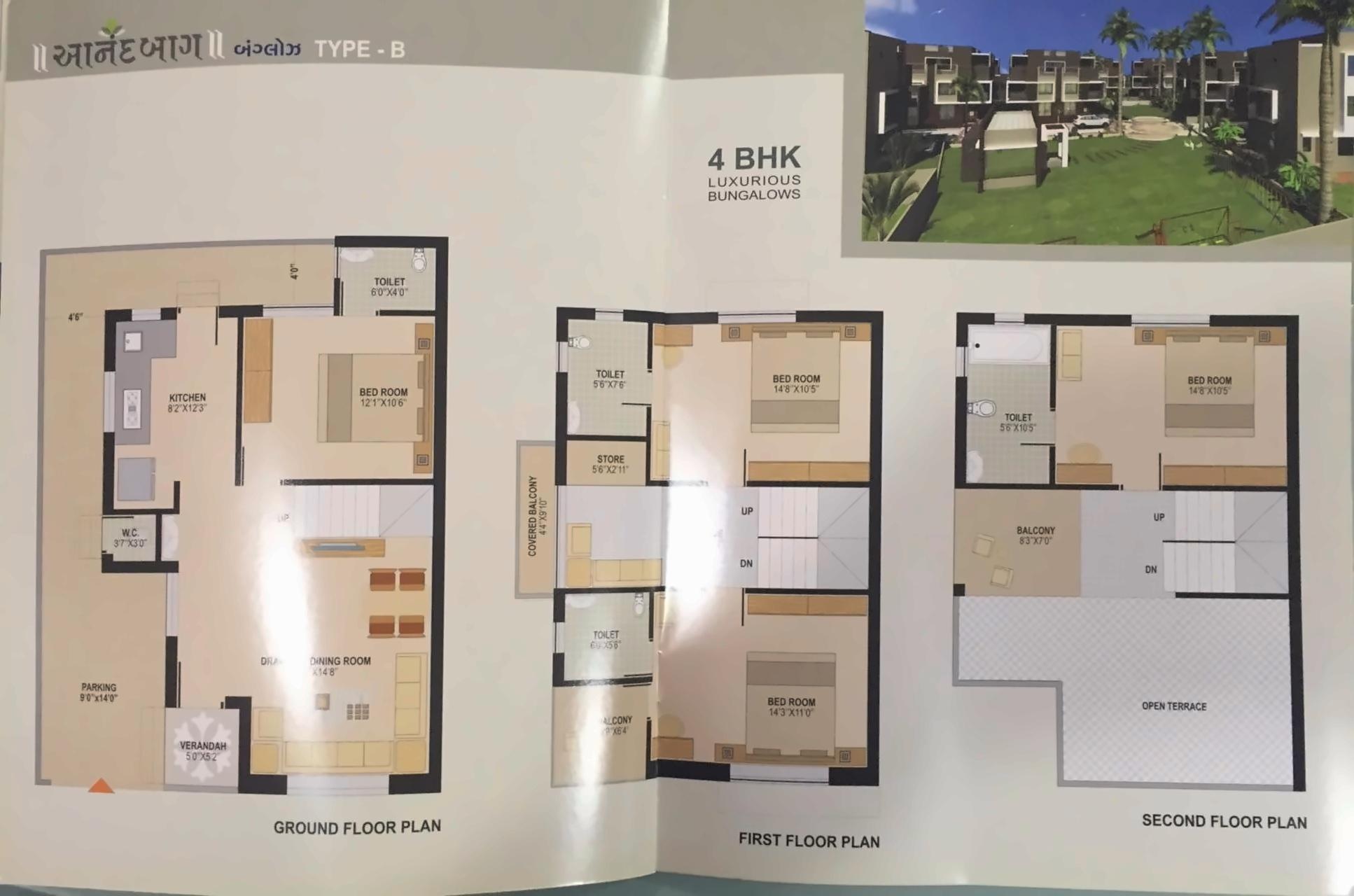 Layout of real estate project Anandbaug located at Vastral, Ahmedabad, Gujarat