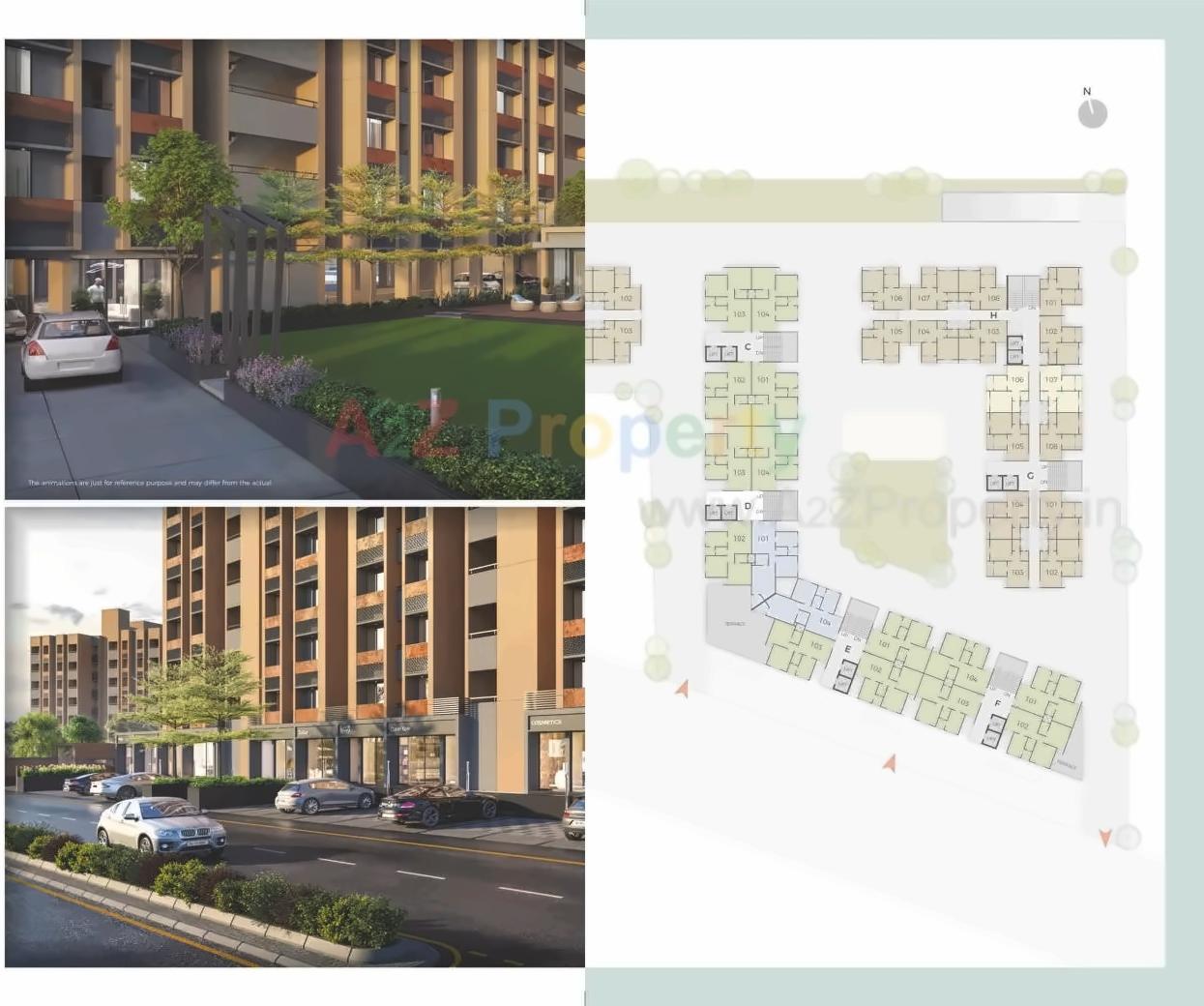 Layout of real estate project Anant Sky located at Ranip, Ahmedabad, Gujarat
